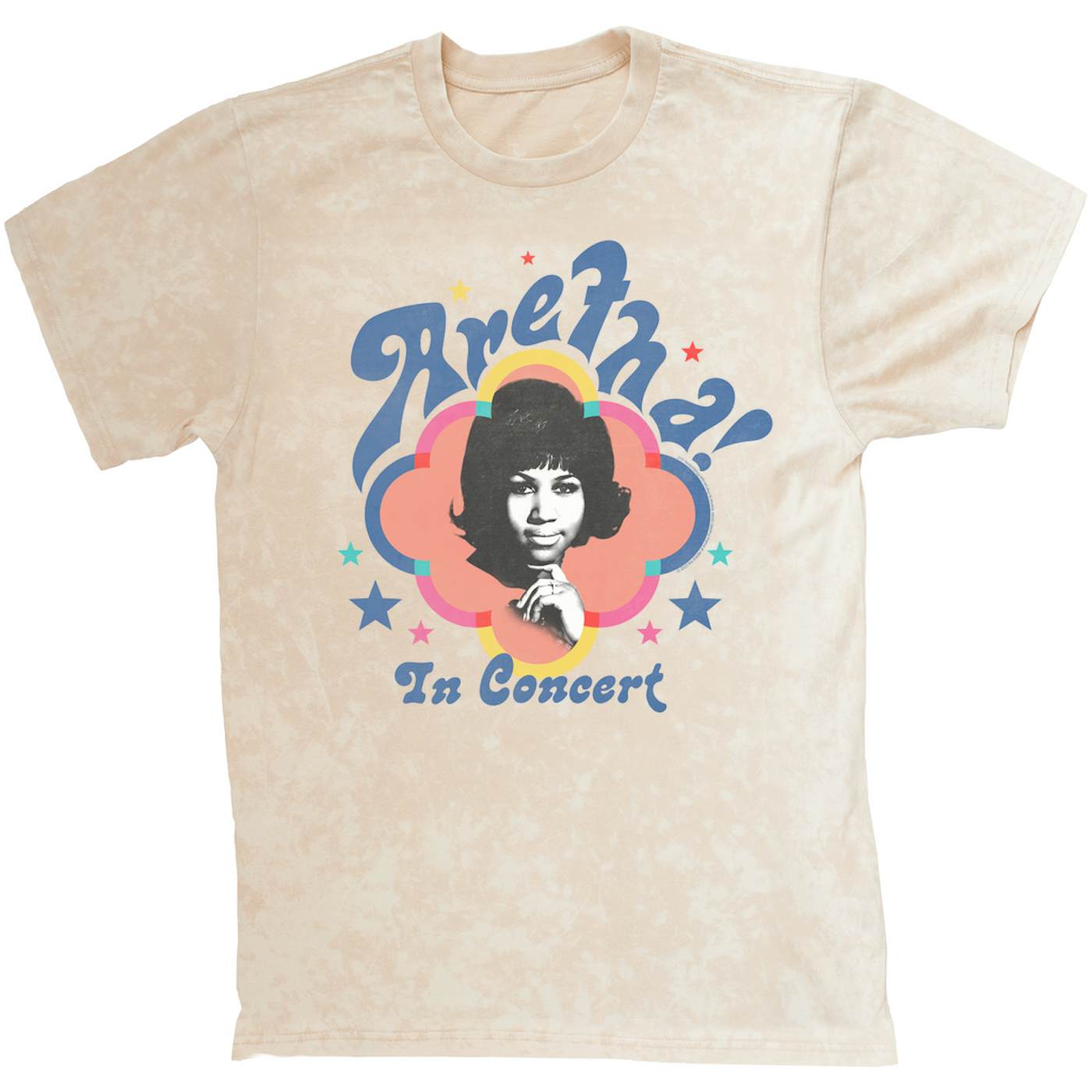 Aretha Franklin T-shirt | Pastel In Concert Aretha Franklin Mineral Wash Shirt