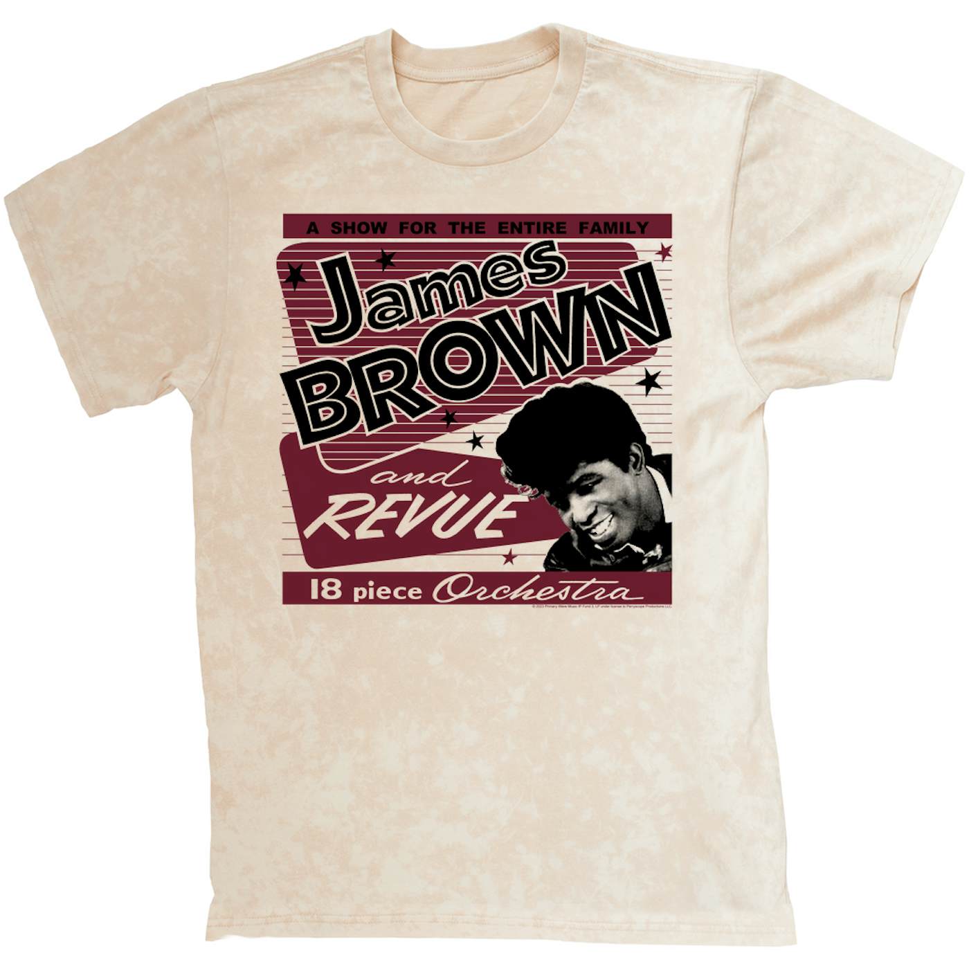 James Brown T-shirt | Retro Revue Concert Poster James Brown Mineral Wash Shirt