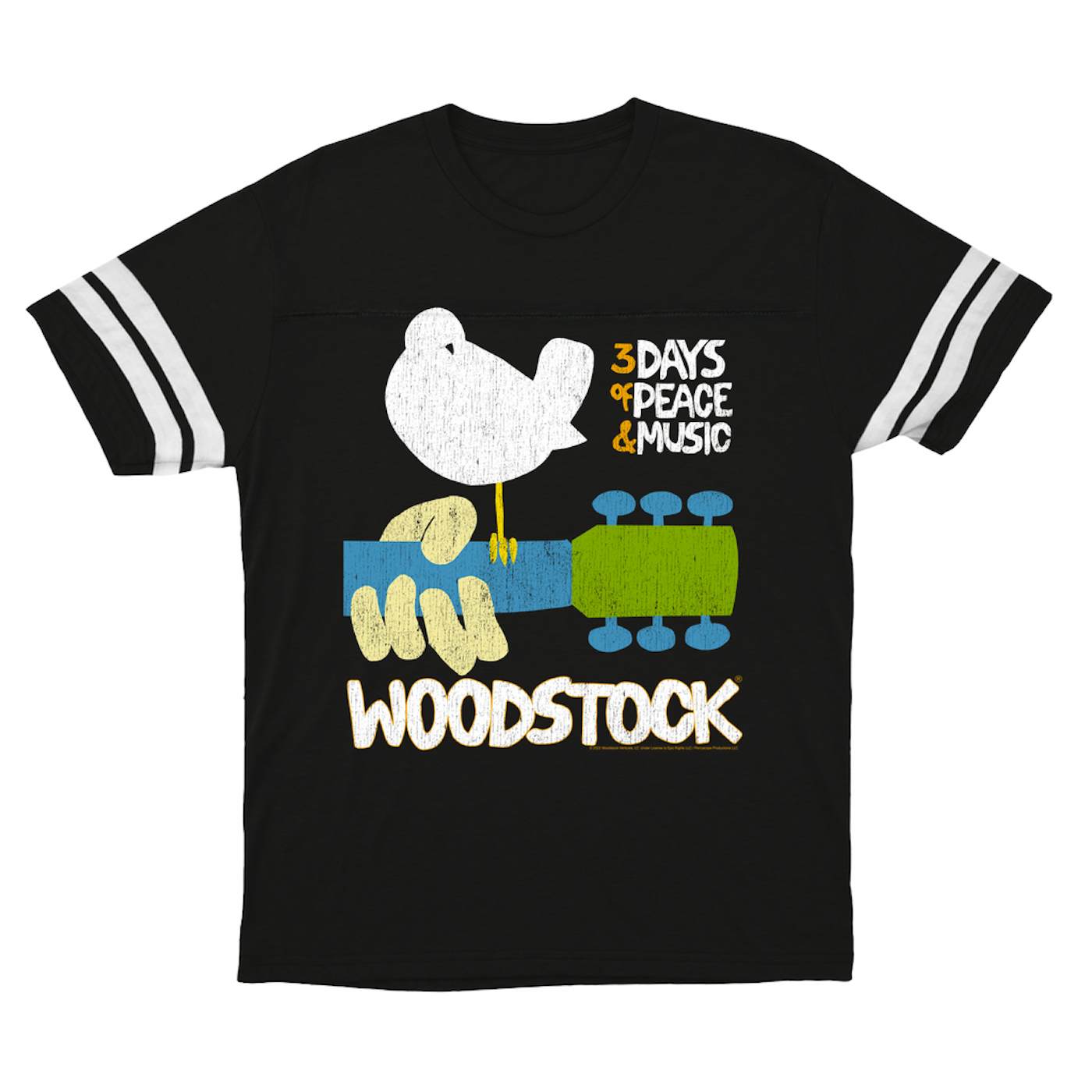 Woodstock T-Shirt | 3 Days Of Peace And Music (Merchbar Exclusive) Woodstock Football Shirt