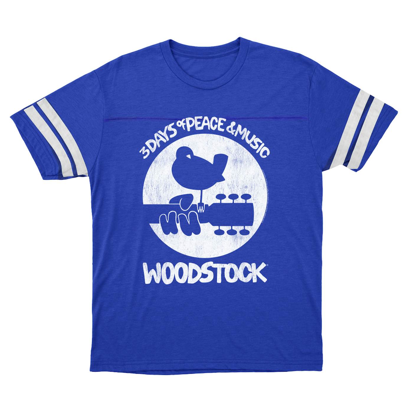 Woodstock T-Shirt | Woodstock Bird And Guitar All In White (Merchbar Exclusive) Woodstock Football Shirt