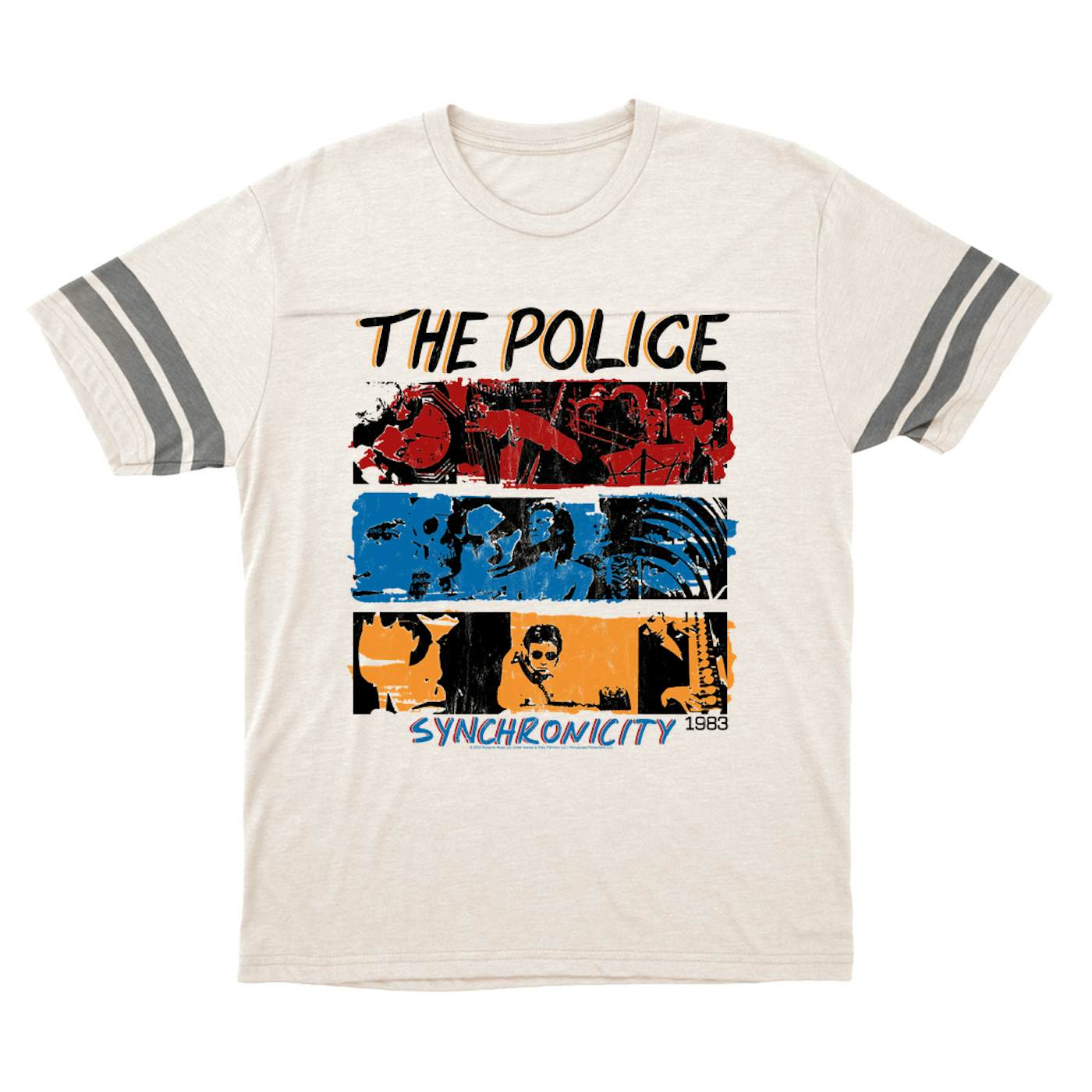 The Police T-Shirt | 1983 Synchronicity Tour Distressed (Merchbar Exclusive) The Police Football Shirt