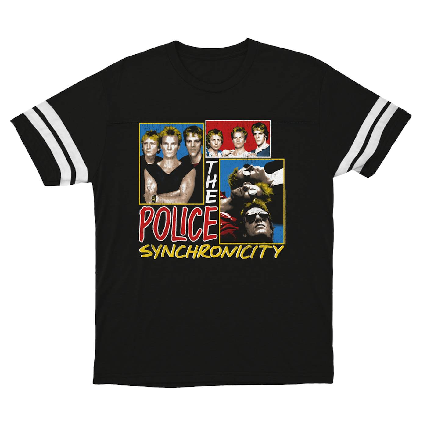 The Police T-Shirt | Synchronicity Collage Distressed (Merchbar Exclusive) The Police Football Shirt
