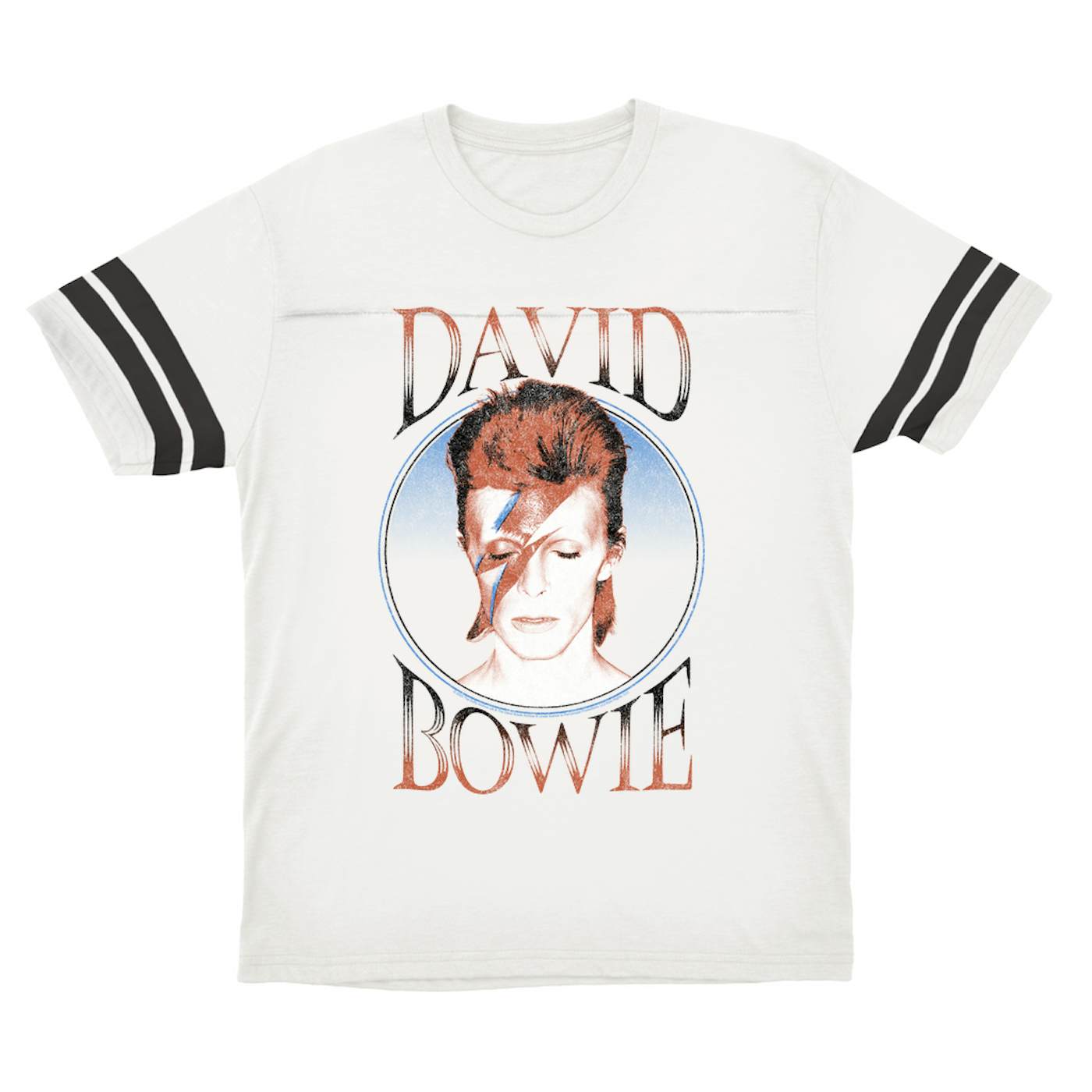 David Bowie T-Shirt  Red, White, Blue Ziggy Stardust And The Spiders From  Mars (Merchbar Exclusive) David Bowie Football Shirt