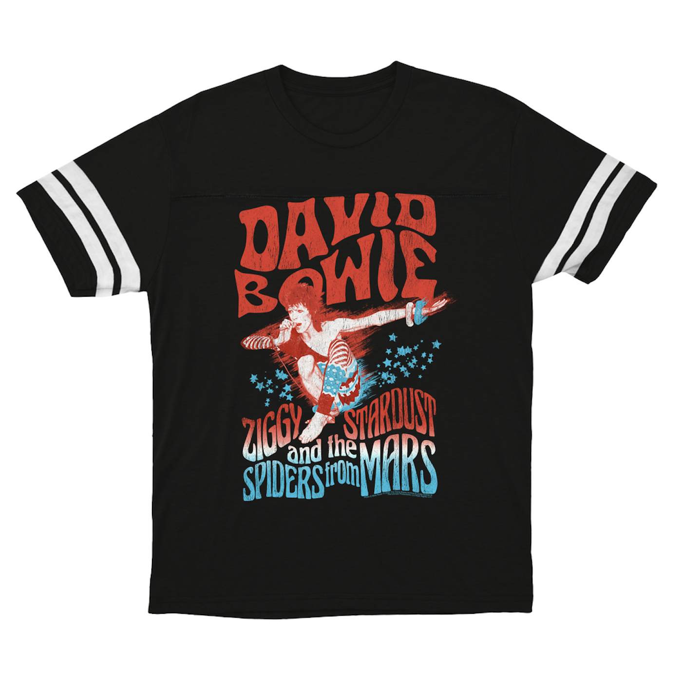 David Bowie T-Shirt | Red, White, Blue Ziggy Stardust And The Spiders From Mars (Merchbar Exclusive) David Bowie Football Shirt
