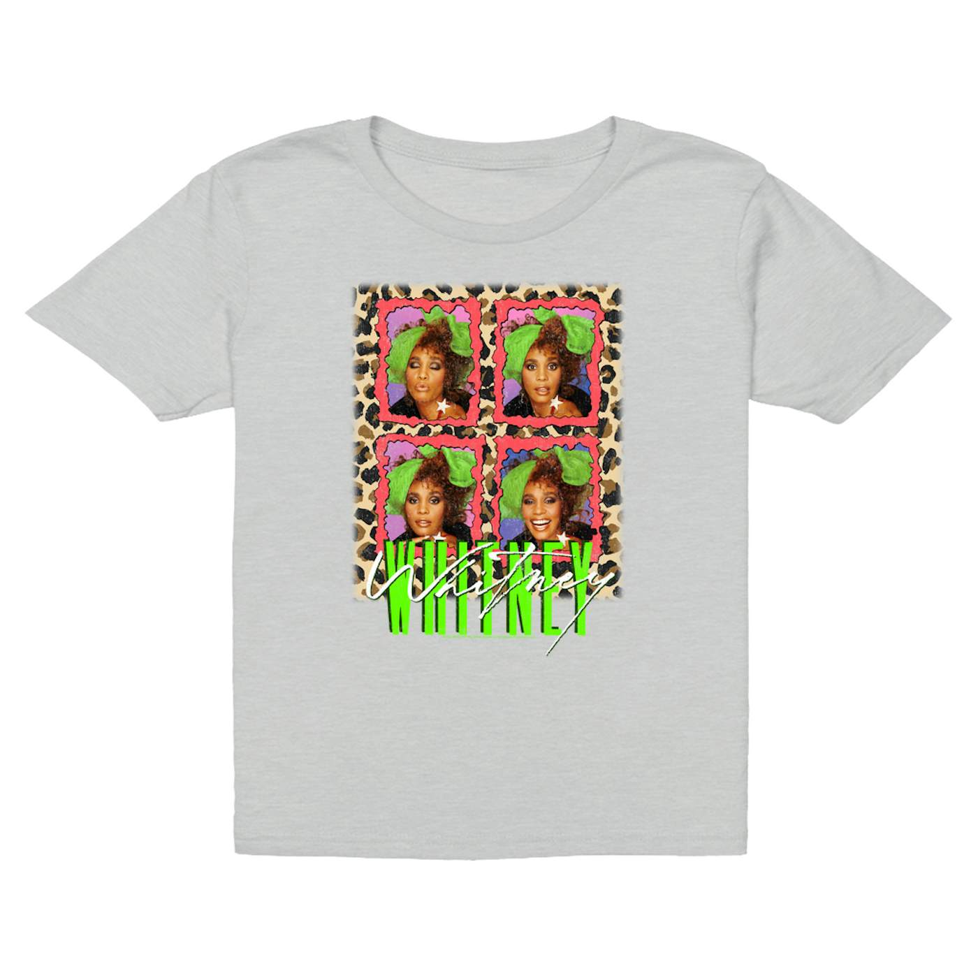 Whitney Houston Kids T-Shirt | Leopard Pop Art (Merchbar Exclusive) Whitney Houston Kids T-Shirt