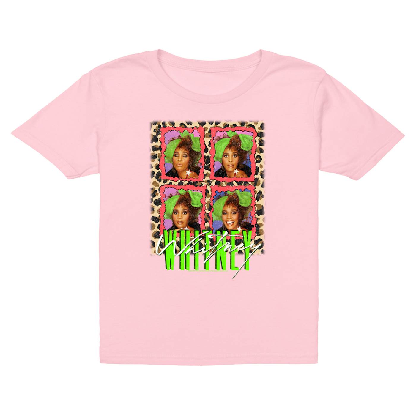 Whitney Houston Kids T-Shirt | Leopard Pop Art (Merchbar Exclusive) Whitney Houston Kids T-Shirt