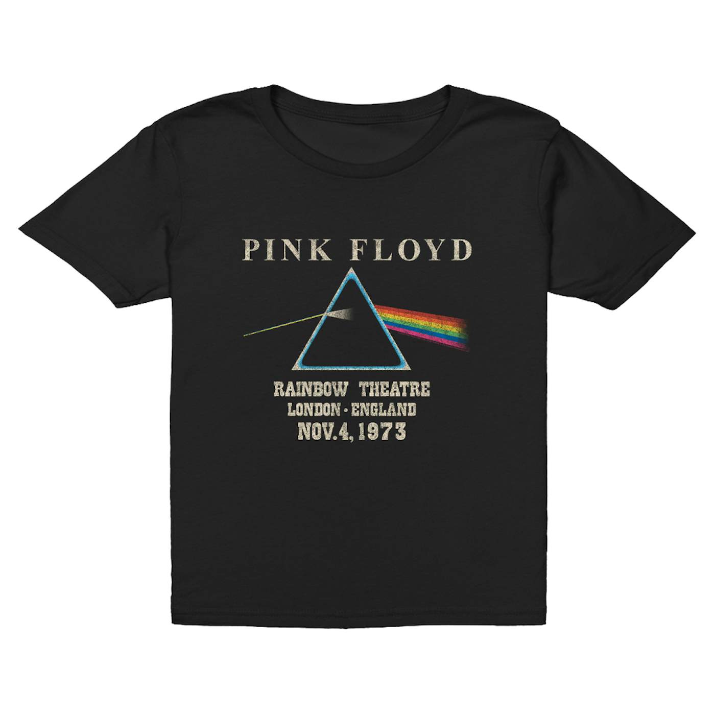 Pink Floyd Kids T-Shirt | Rainbow Theatre 1973 Distressed Pink Floyd Kids T-Shirt