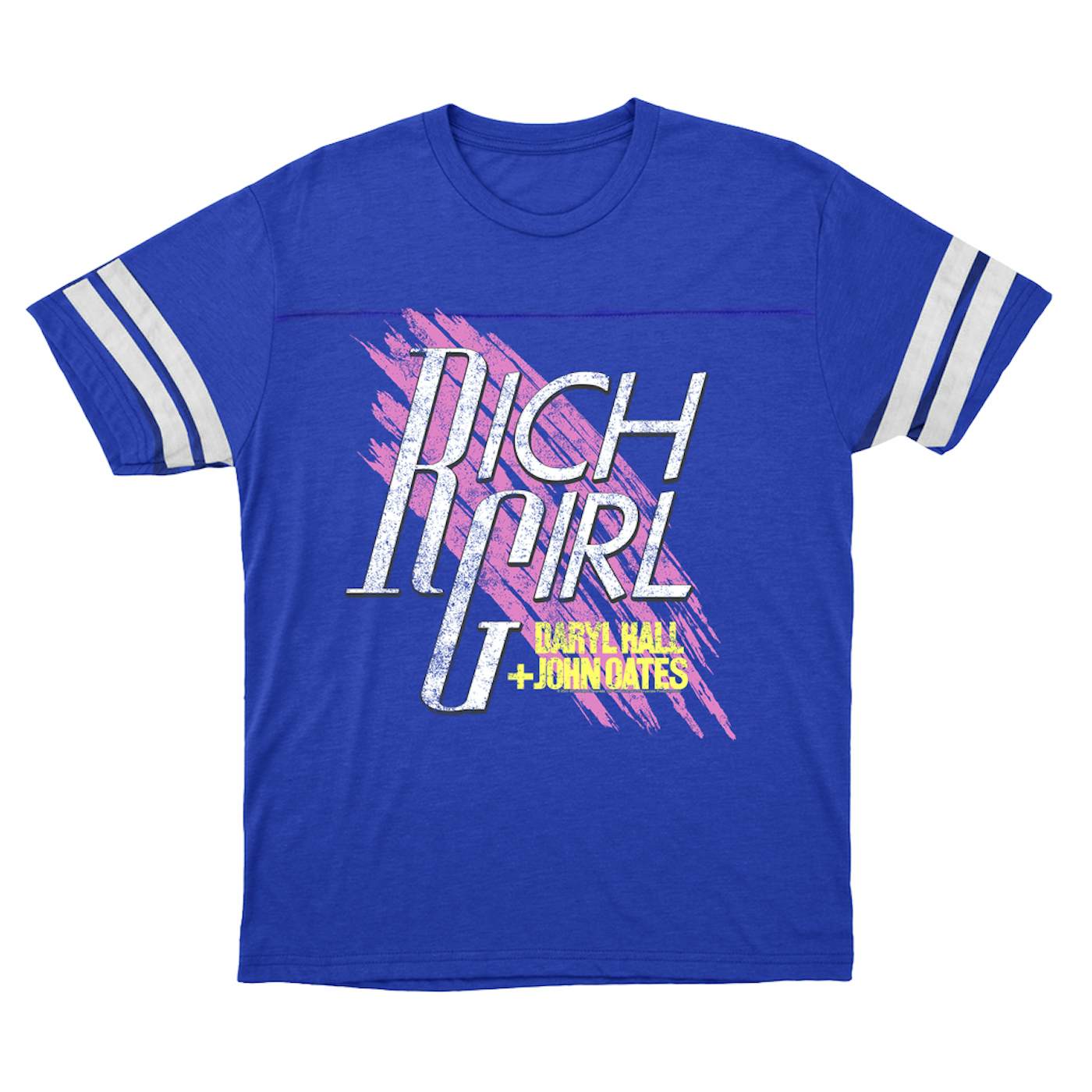 Daryl Hall & John Oates T-Shirt | Rich Girl Distressed Hall & Oates Football Shirt