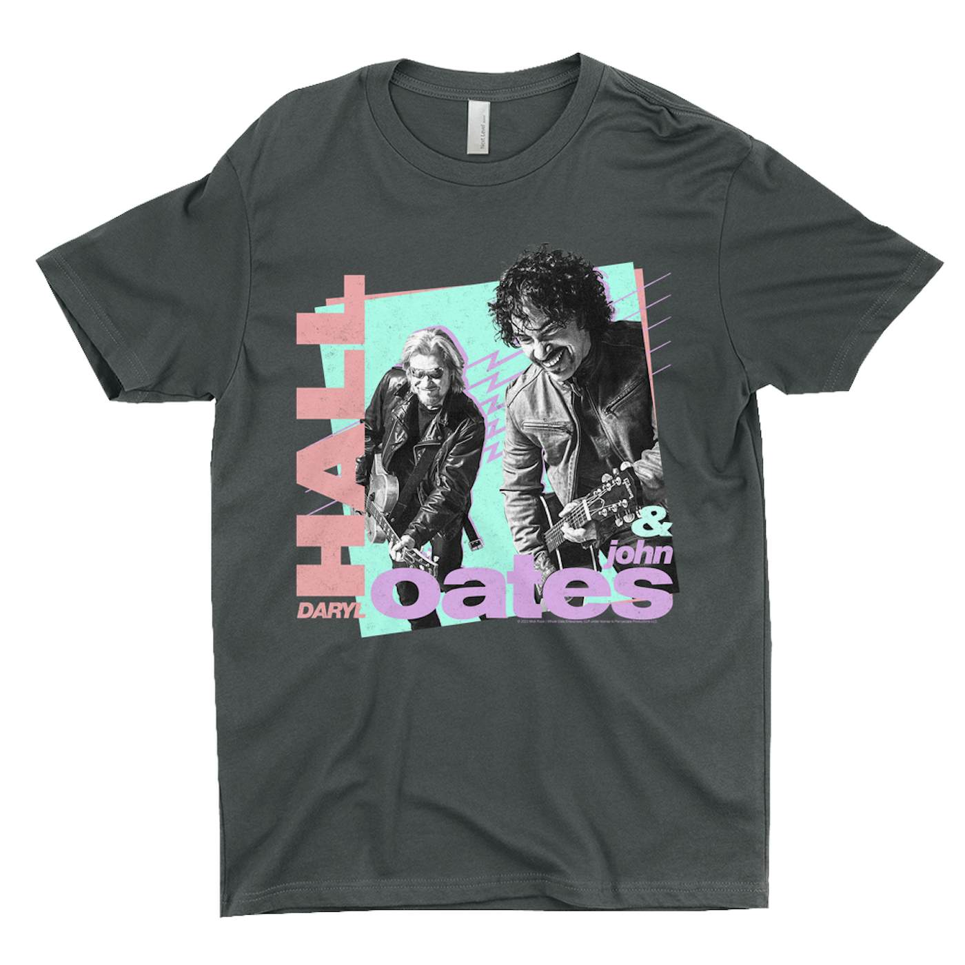 Daryl Hall & John Oates T-Shirt | Retro Pastel Square And Lines Design Hall & Oates Shirt