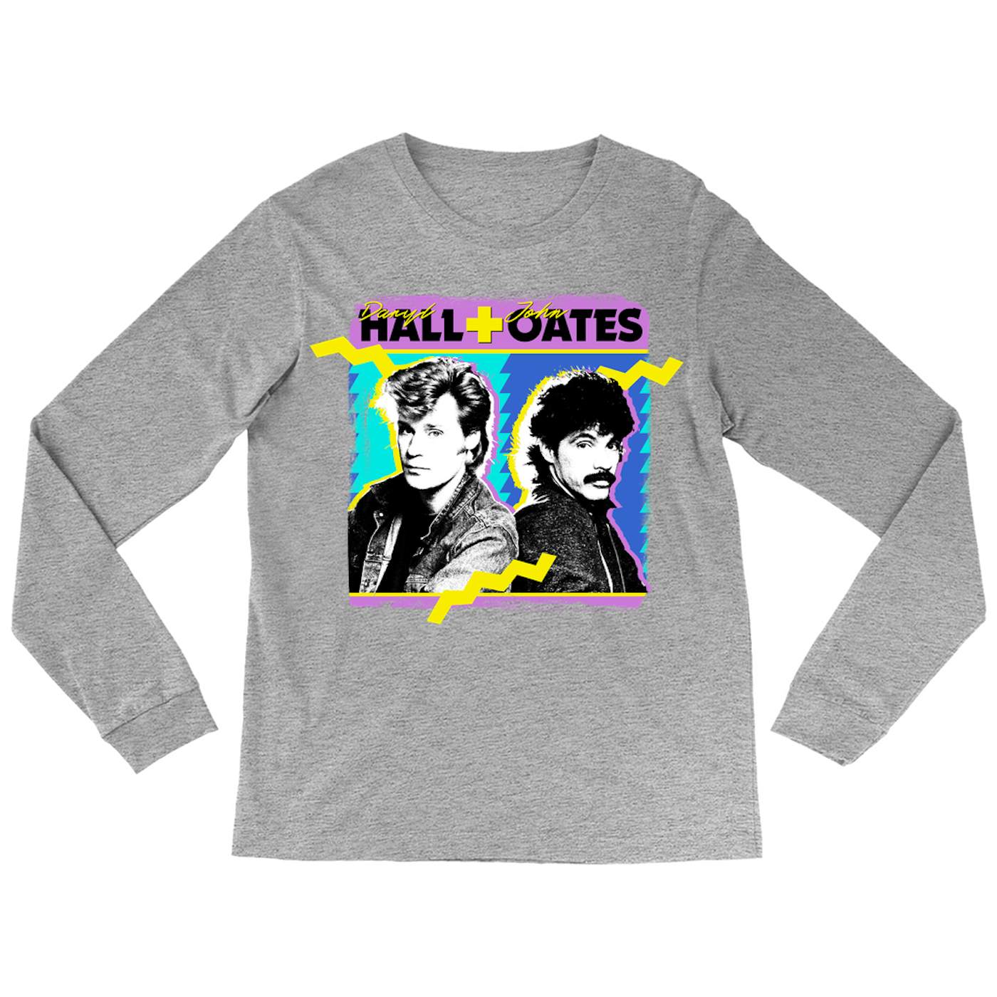 Daryl Hall & John Oates Long Sleeve Shirt | Zig Zag Design Distressed Hall & Oates Shirt