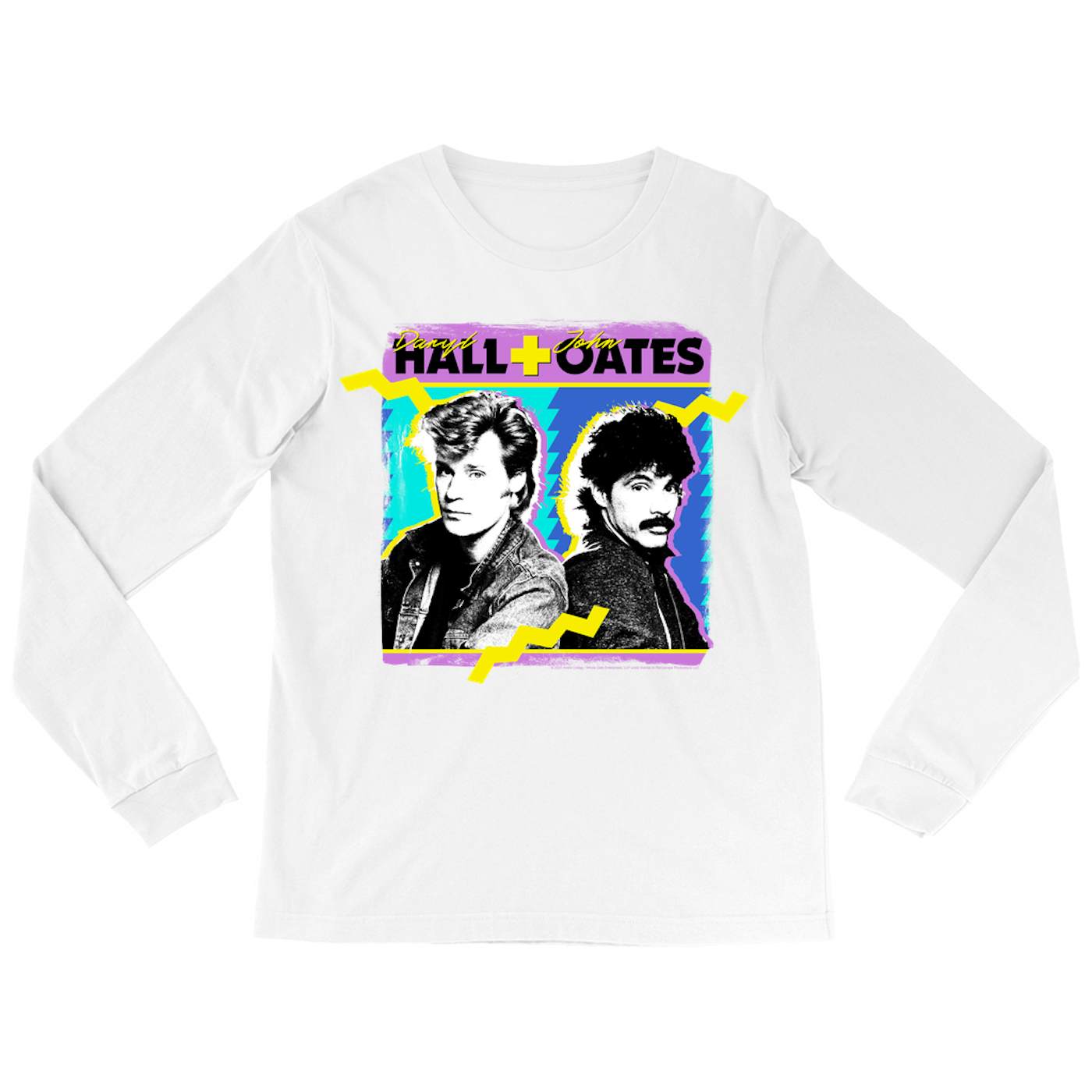 Zig Zag Design Distressed Shirt - Daryl Hall & John Oates