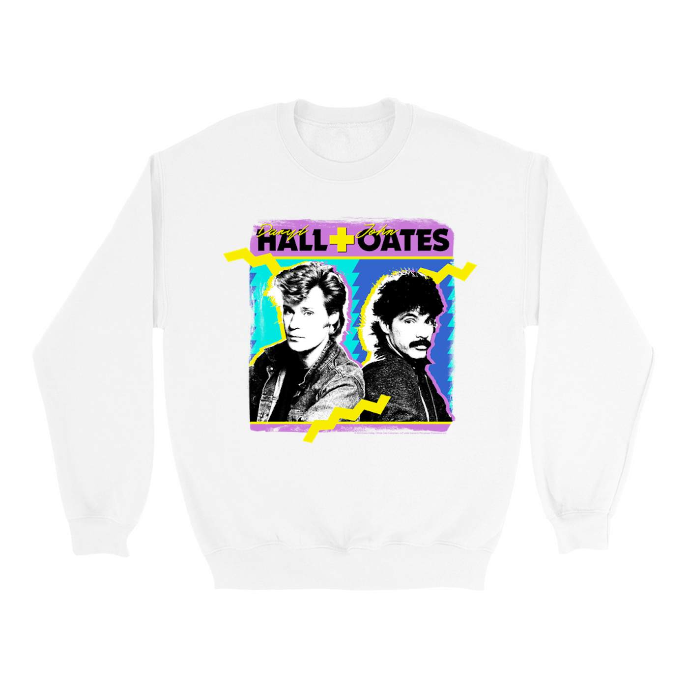 Daryl Hall & John Oates Sweatshirt | Zig Zag Design Distressed Hall & Oates Sweatshirt