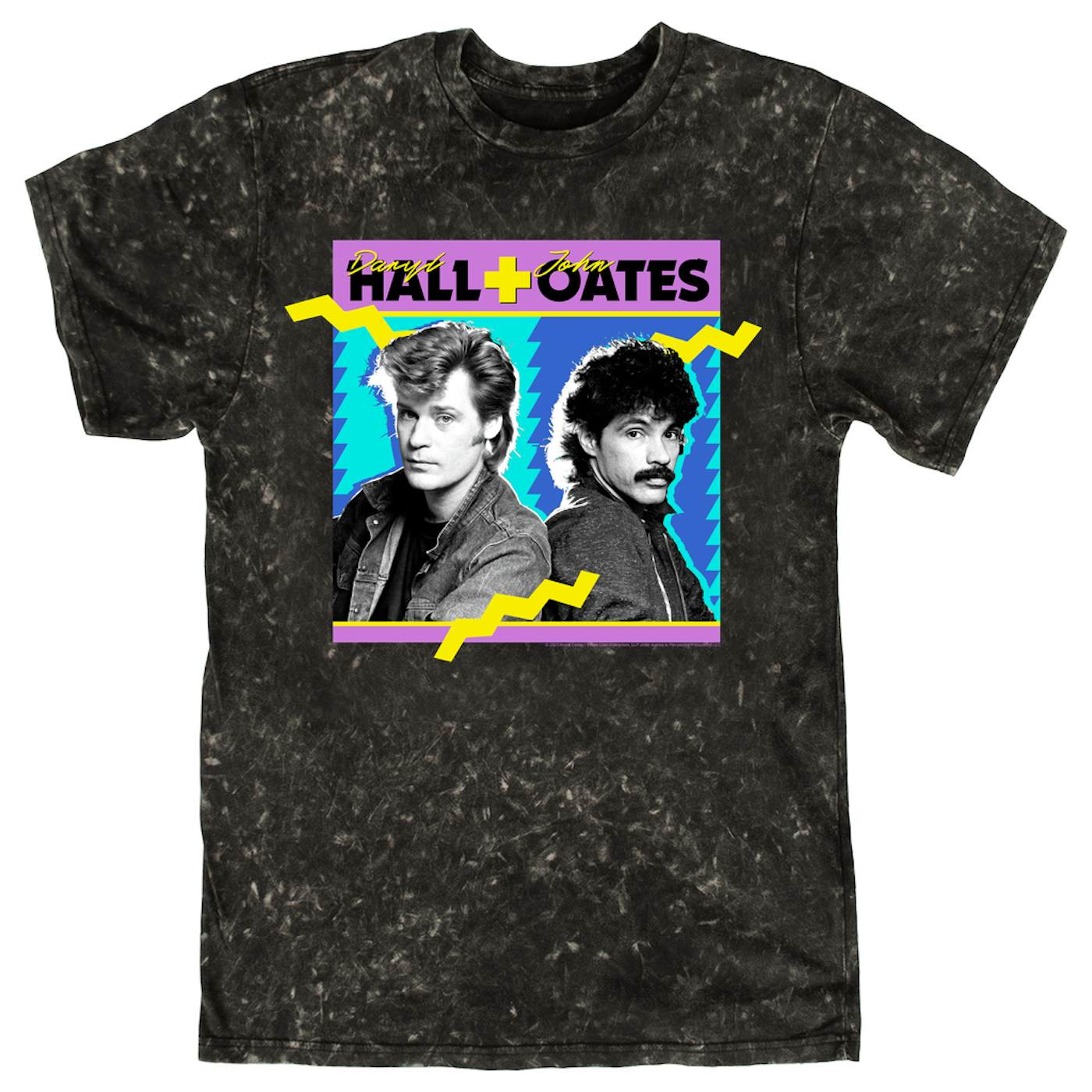 Daryl Hall & John Oates T-shirt | Zig Zag Design Hall & Oates Mineral Wash Shirt