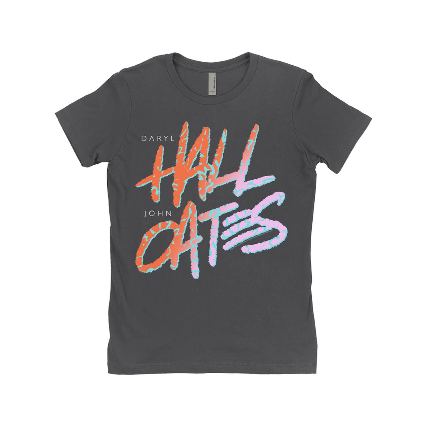 Daryl Hall & John Oates Ladies' Boyfriend T-Shirt | Retro Graffiti Logo Hall & Oates Shirt