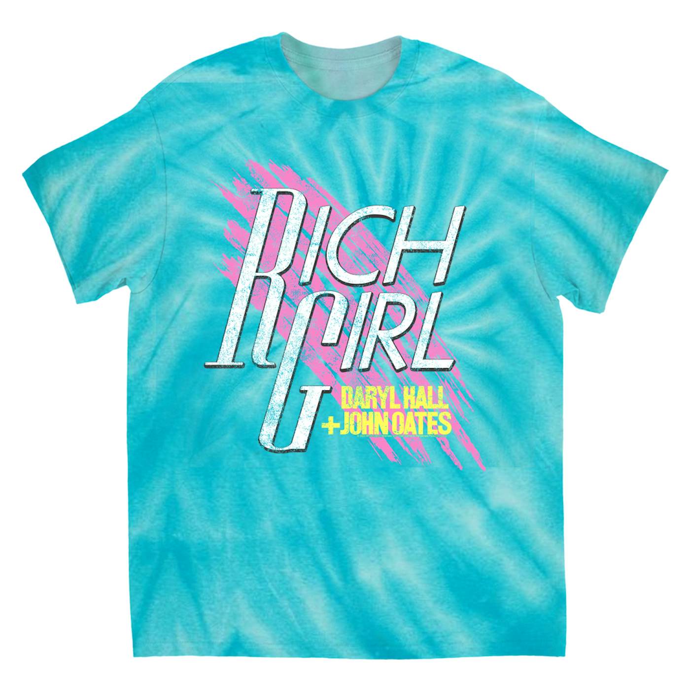 Daryl Hall & John Oates T-Shirt | Rich Girl Distressed Hall & Oates Tie Dye Shirt