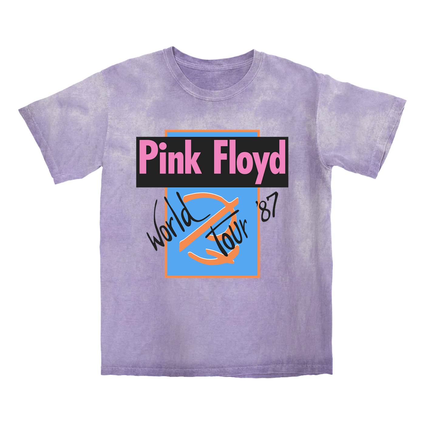 Pink Floyd T-shirt | World Tour '87 Logo Pink Floyd Color Blast Shirt