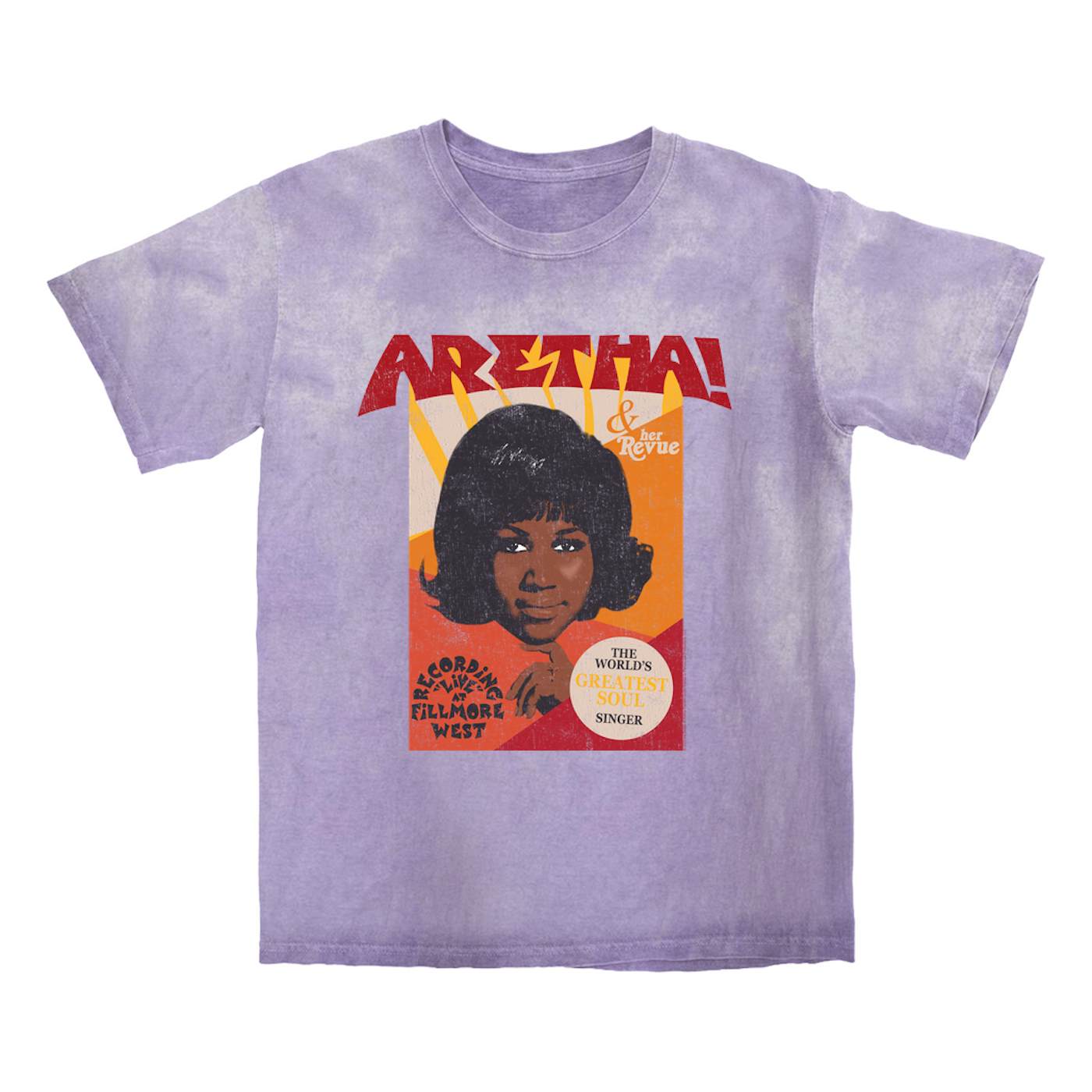 Aretha Franklin T-shirt | The World's Greatest Soul Singer Aretha Franklin Color Blast Shirt