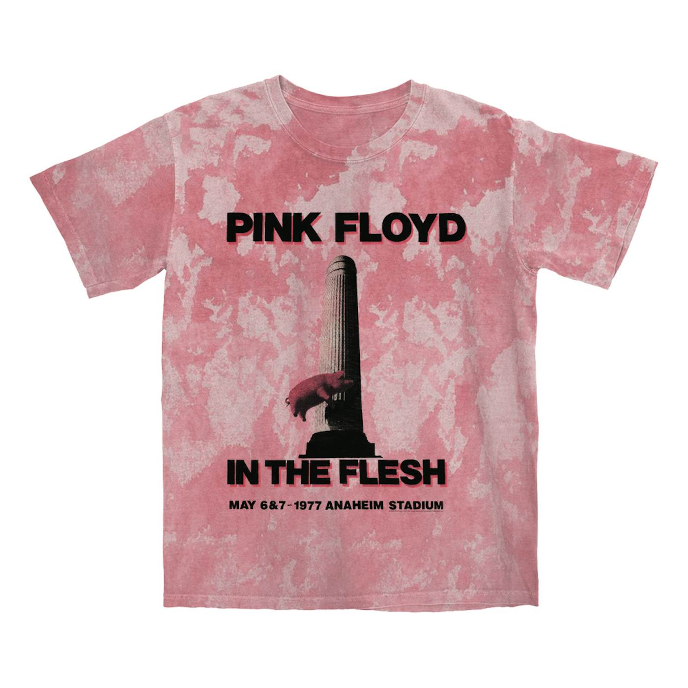 Pink Floyd T-shirt | Limited Edition In The Flesh 1977 Anaheim Stadium Concert (Merchbar Exclusive) Pink Floyd Color Blast Shirt