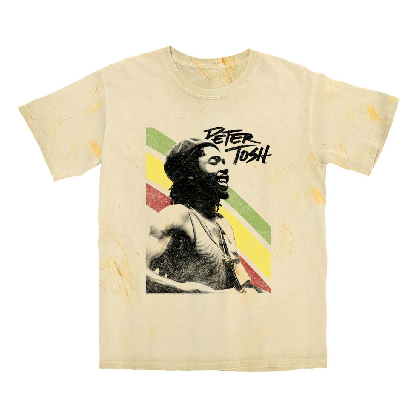 Peter Tosh T-shirt | Traditional Rasta Stripes Peter Tosh Color Blast Shirt