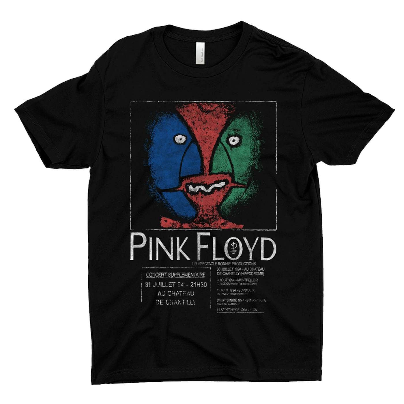 Pink Floyd T-Shirt | Division Bell France Concert Distressed Pink