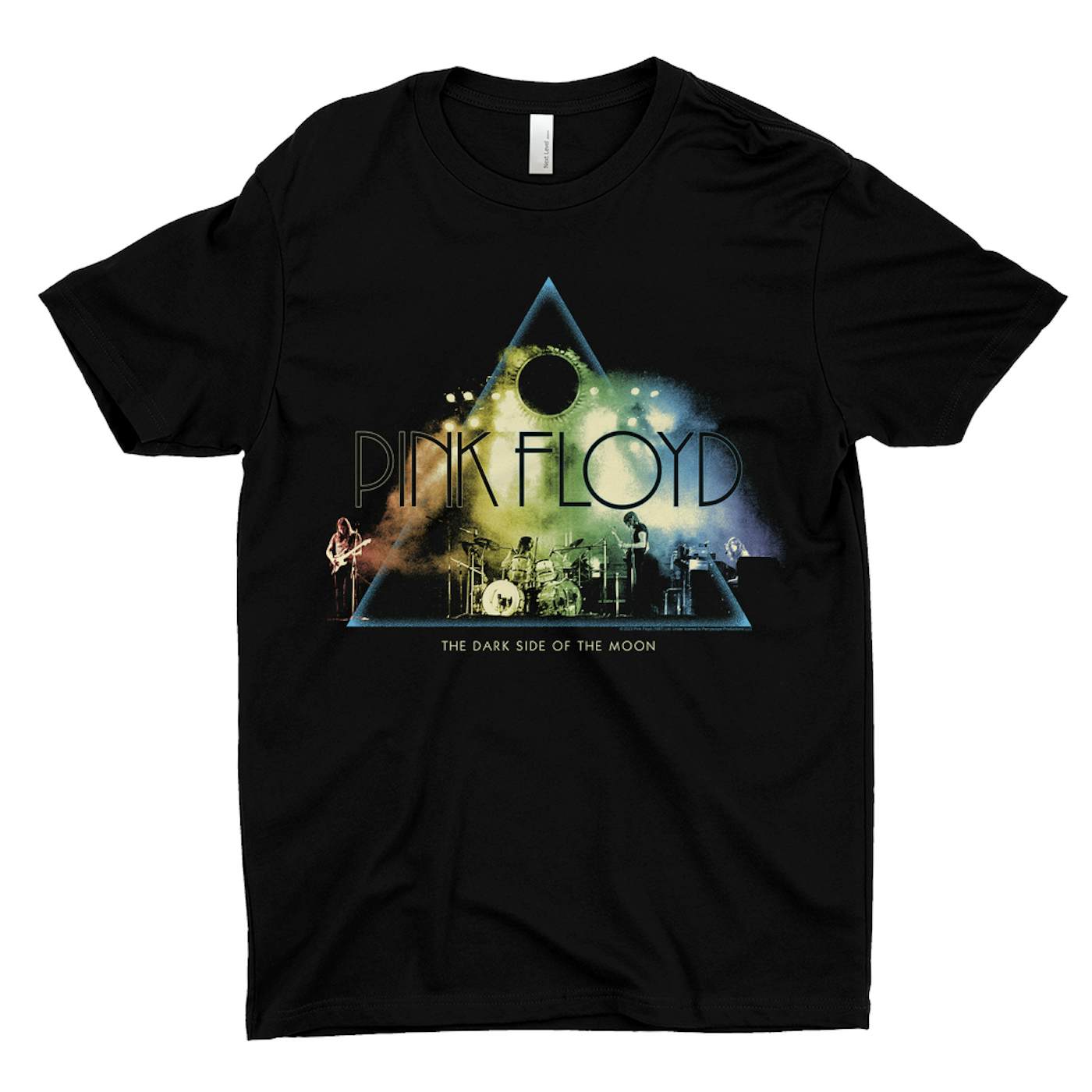 Pink Floyd T-Shirt | Live Show Dark Side Of The Moon Photo Rainbow Design Pink Floyd Shirt
