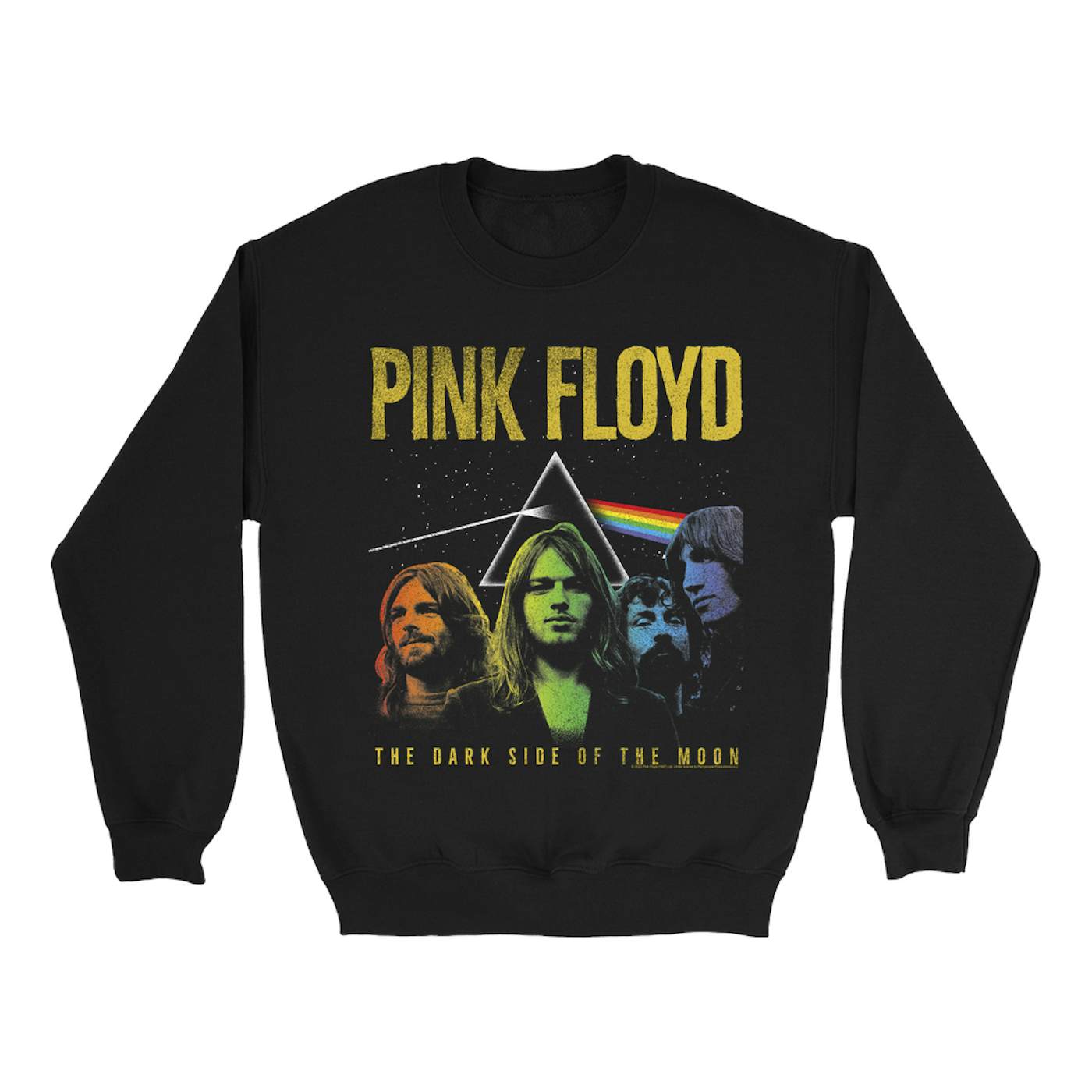 Pink Floyd Sweatshirt | Band Photo Ombre Prism Image Pink Floyd Sweatshirt