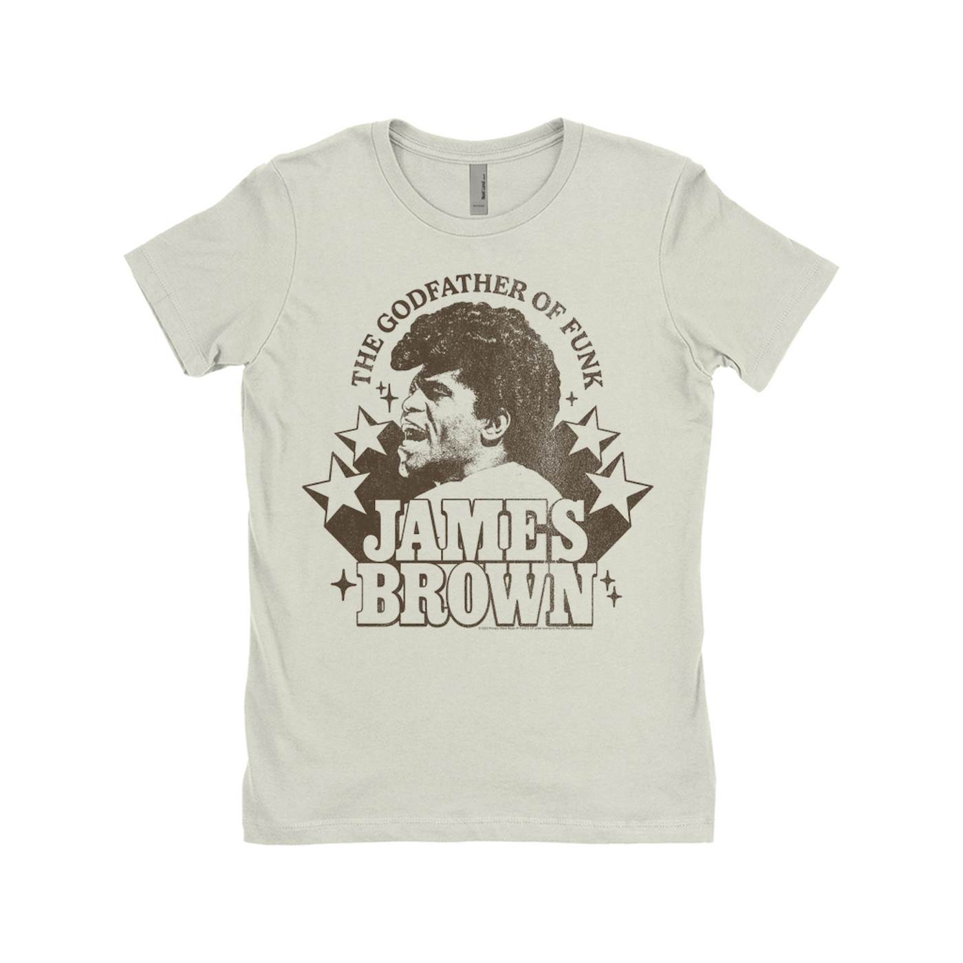 James Brown Ladies' Boyfriend T-Shirt | Godfather Of Funk Star Power James Brown Shirt