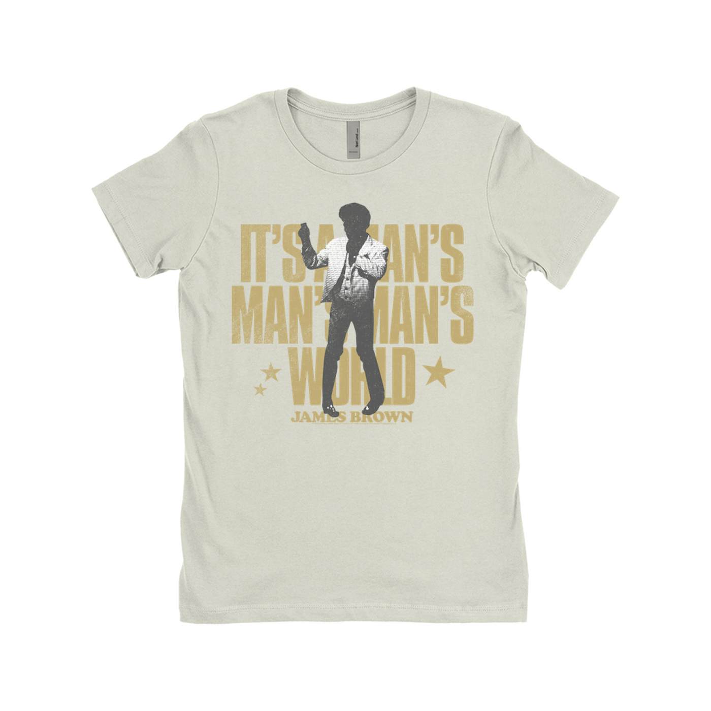 James Brown Ladies' Boyfriend T-Shirt | Man's World Dancing Distressed James Brown Shirt