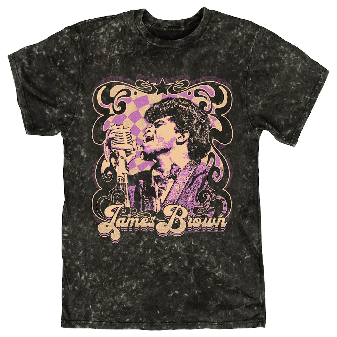 James Brown T-shirt | Funky Frame Distressed James Brown Mineral Wash Shirt
