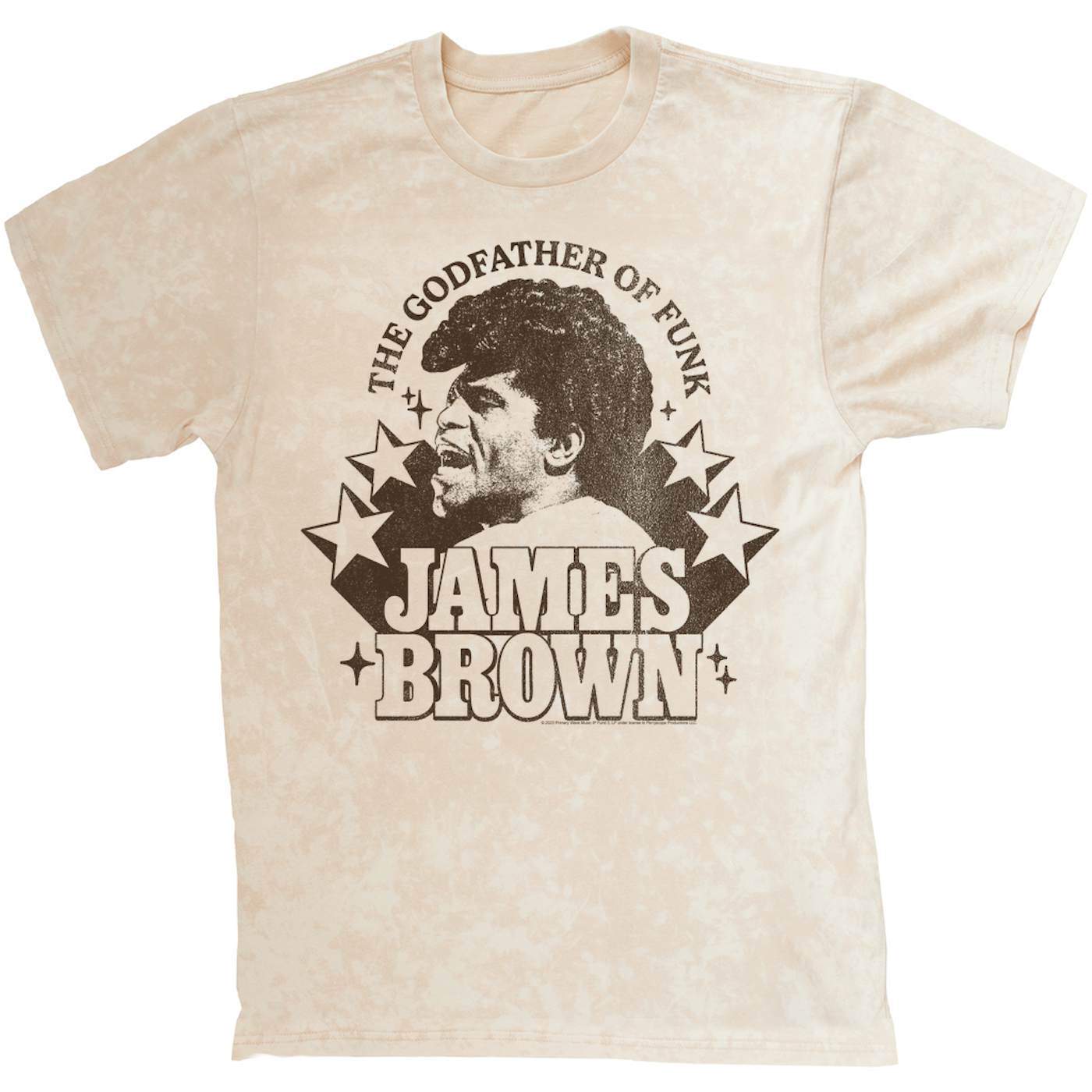 James Brown T-shirt | Godfather Of Funk Star Power James Brown Mineral Wash  Shirt