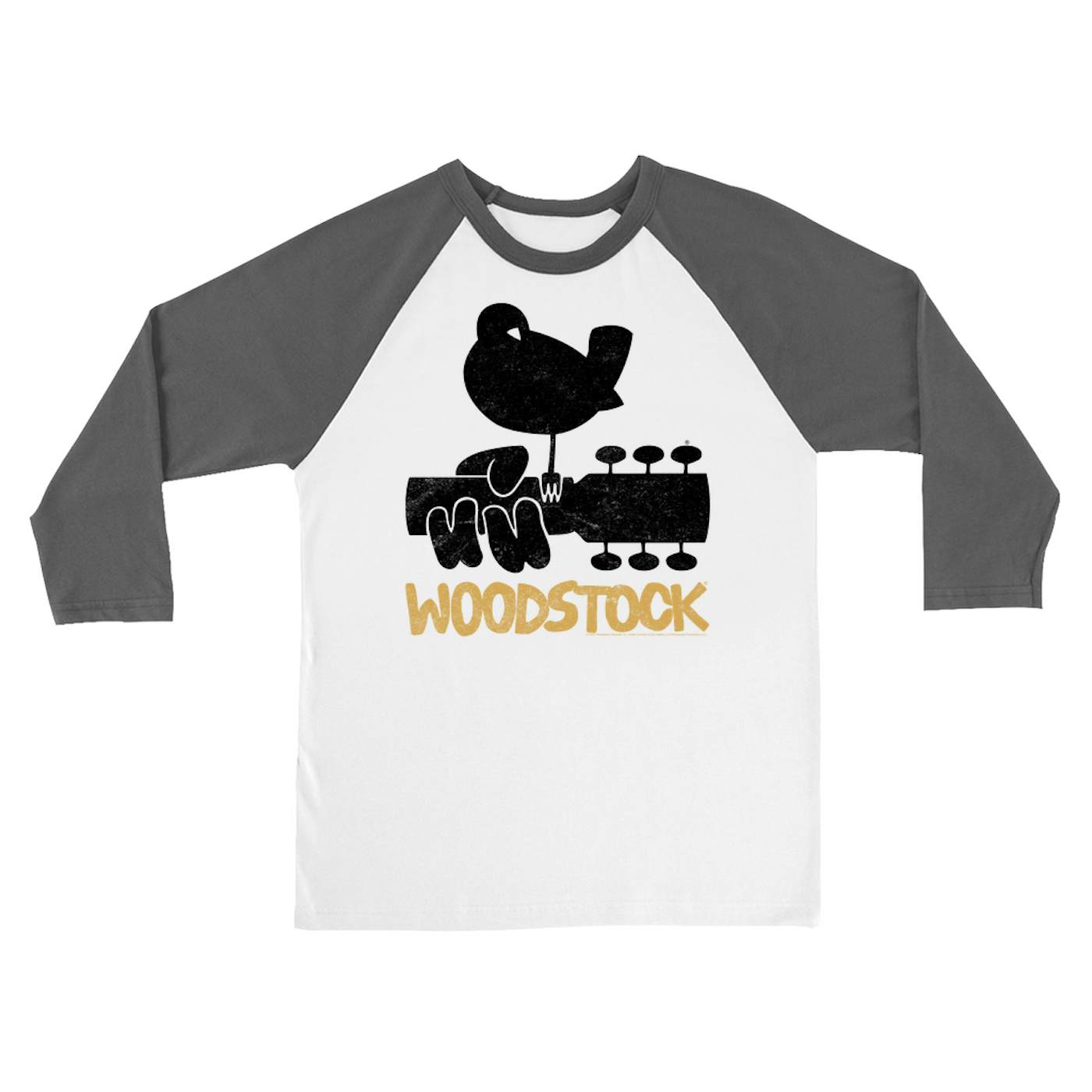 Woodstock 3/4 Sleeve Baseball Tee | Neutrals Logo (Merchbar Exclusive) Woodstock Shirt