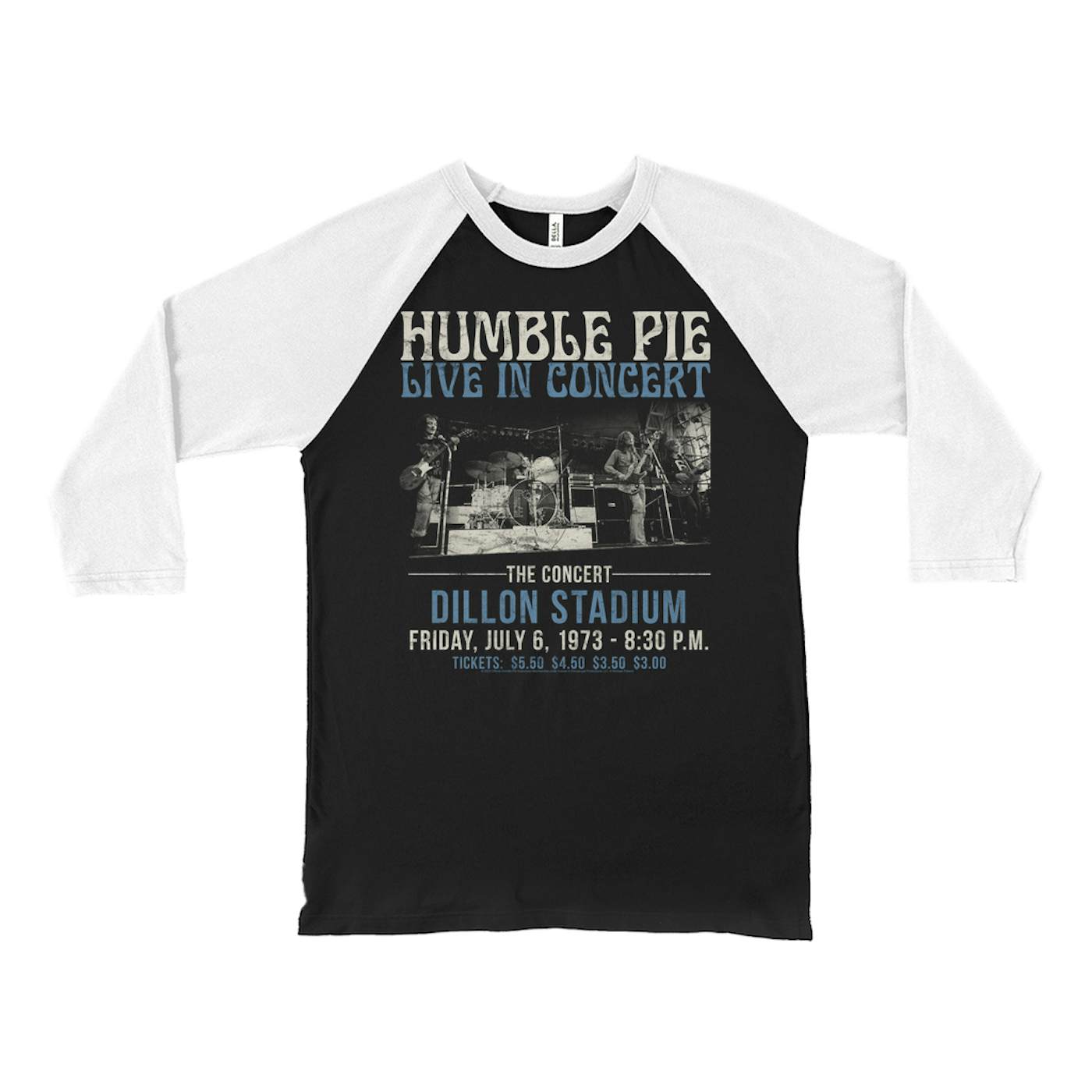 Humble Pie 3/4 Sleeve Baseball Tee | Dillion Stadium Live In Concert (Merchbar Exclusive) Humble Pie Shirt
