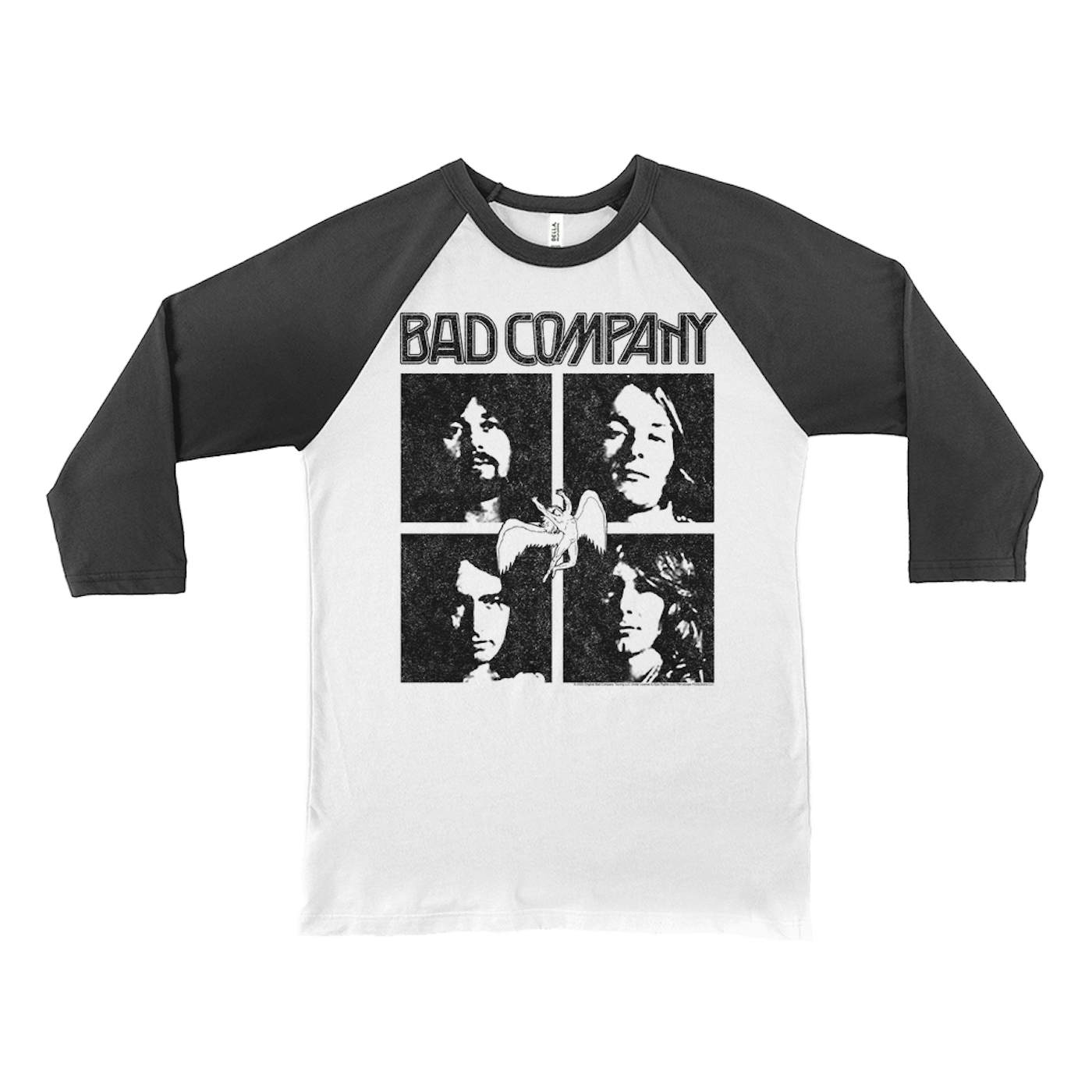 Bad Company 3/4 Sleeve Baseball Tee | The Early Years Band Design Bad Company Shirt