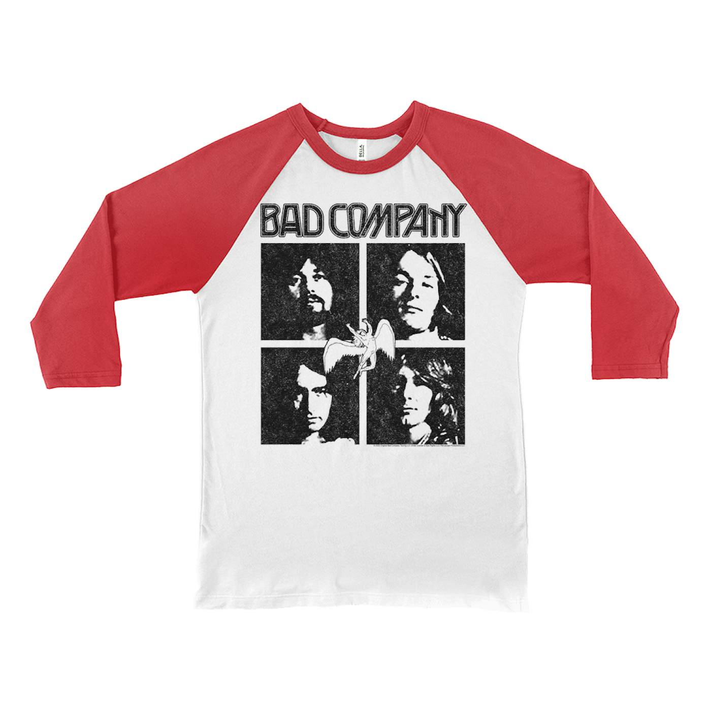 Bad Company 3/4 Sleeve Baseball Tee | The Early Years Band Design Bad Company Shirt