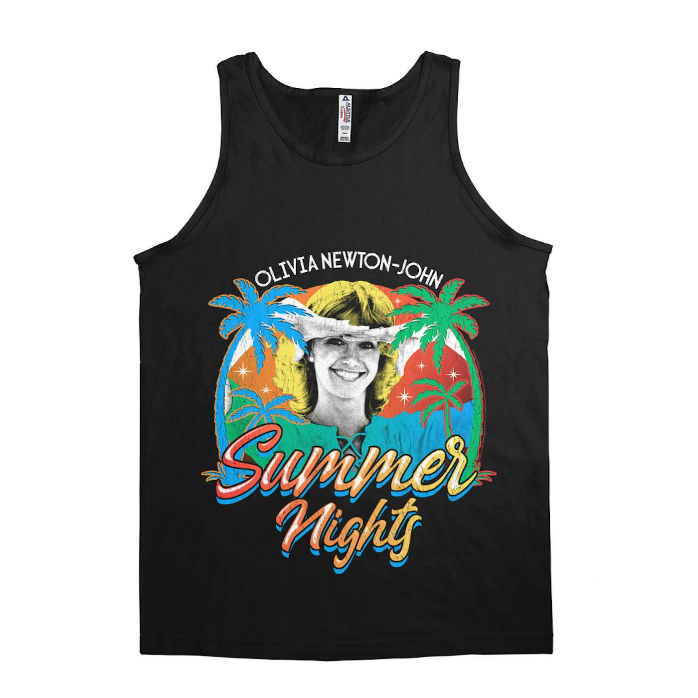 Olivia Newton-John Unisex Tank Top | Retro Summer Nights Distressed (Merchbar Exclusive) Olivia Newton John Shirt