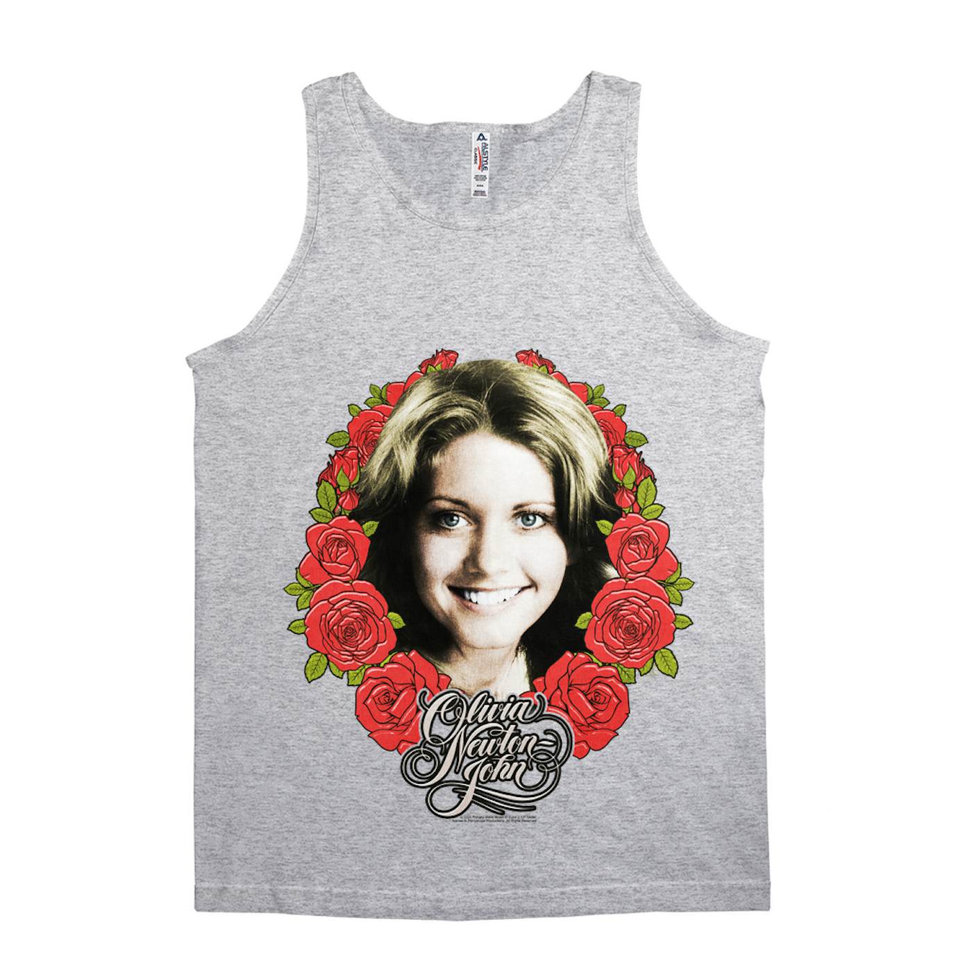 Olivia Newton-John Unisex Tank Top | Rose Crest Tribute Design (Merchbar Exclusive) Olivia Newton John Shirt