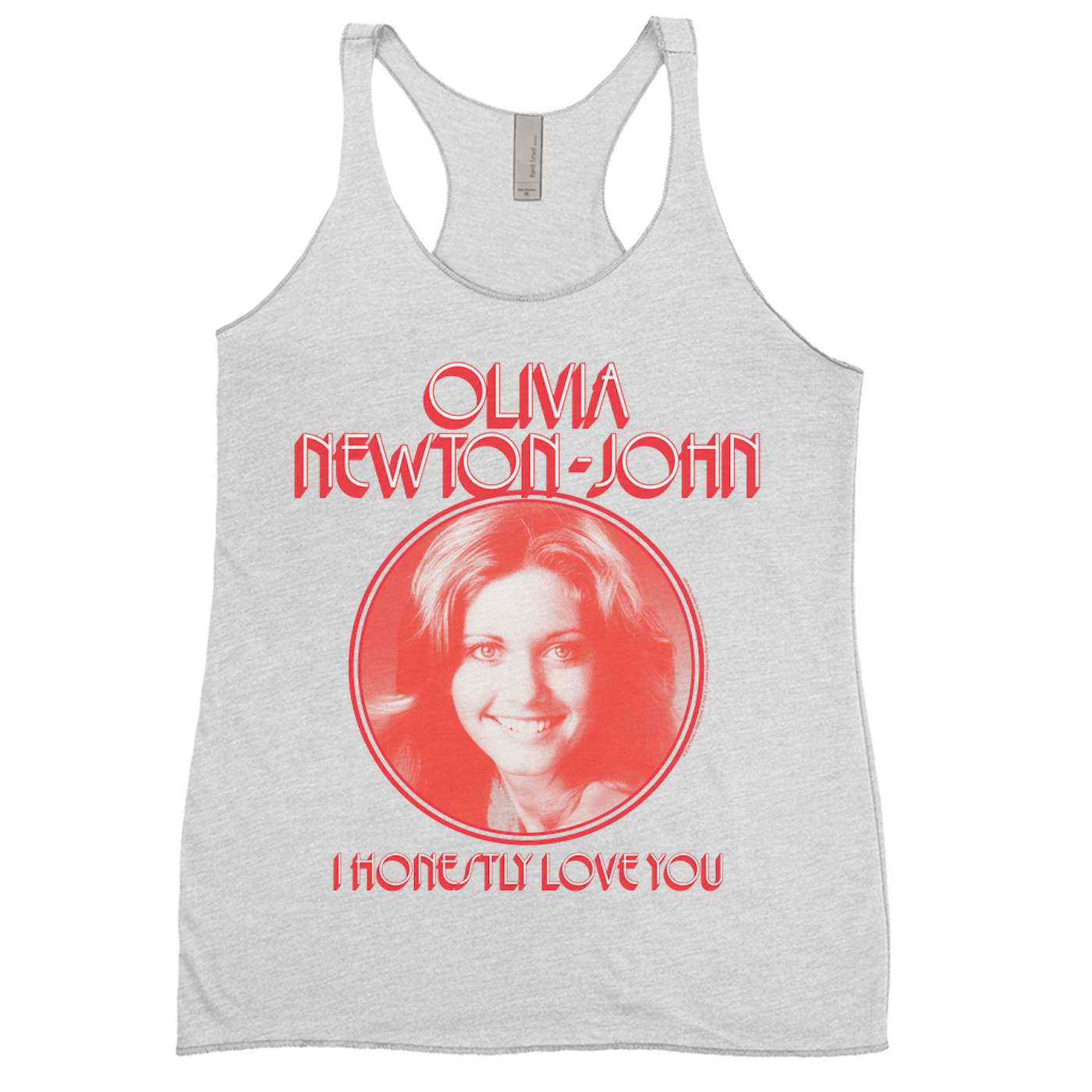 Olivia Newton-John Ladies' Tank Top | I Honestly Love You Red Olivia Newton John Shirt