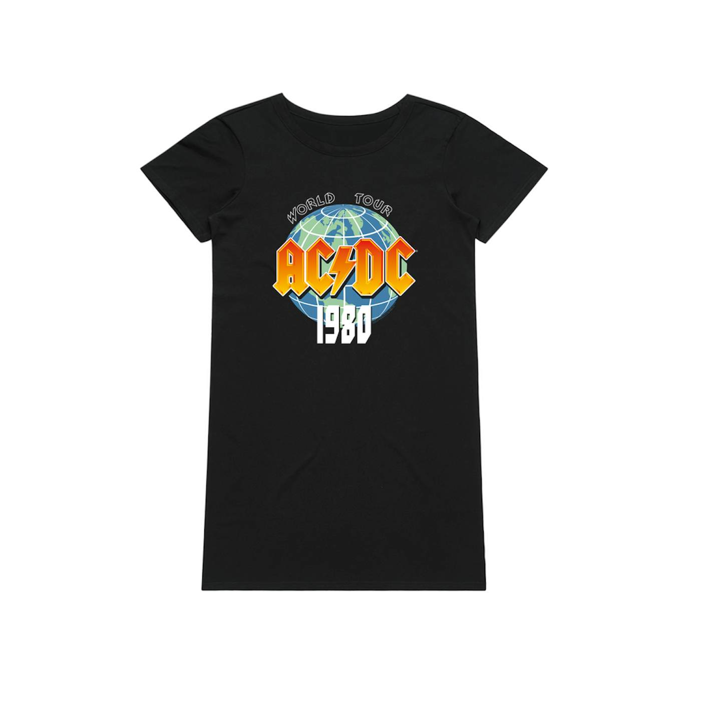 AC/DC Dress | 1980 Globe World Tour T-Shirt Dress