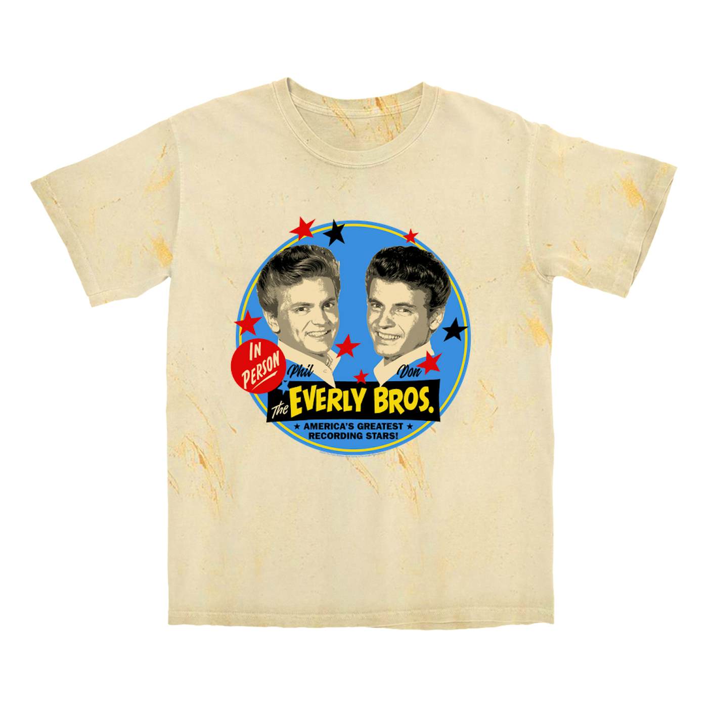 The Everly Brothers T-shirt | America's Greatest Recording Stars Promotion Image The Everly Brothers Color Blast Shirt