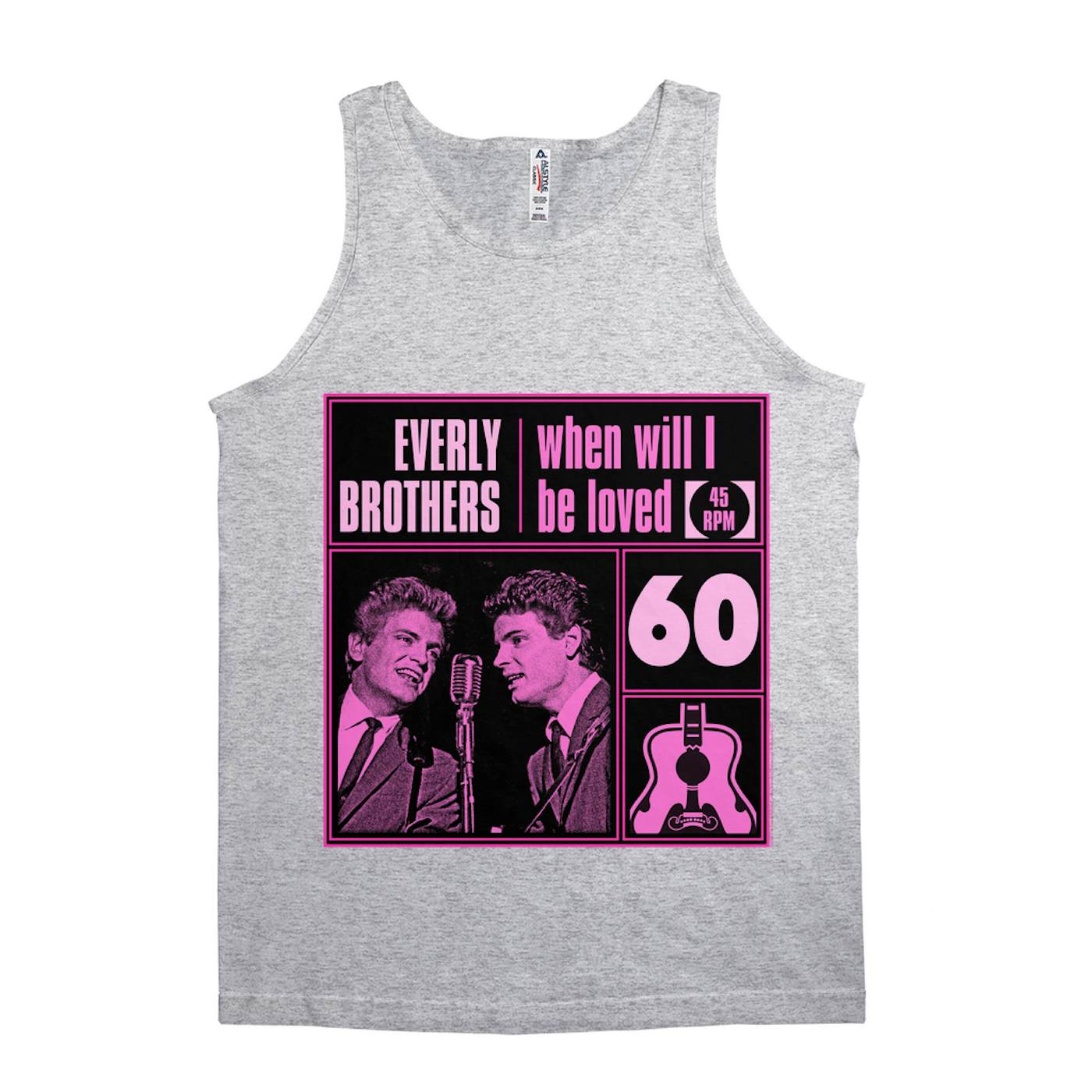 The Everly Brothers Unisex Tank Top | When Will I Be Loved Pink Black The Everly Brothers Shirt