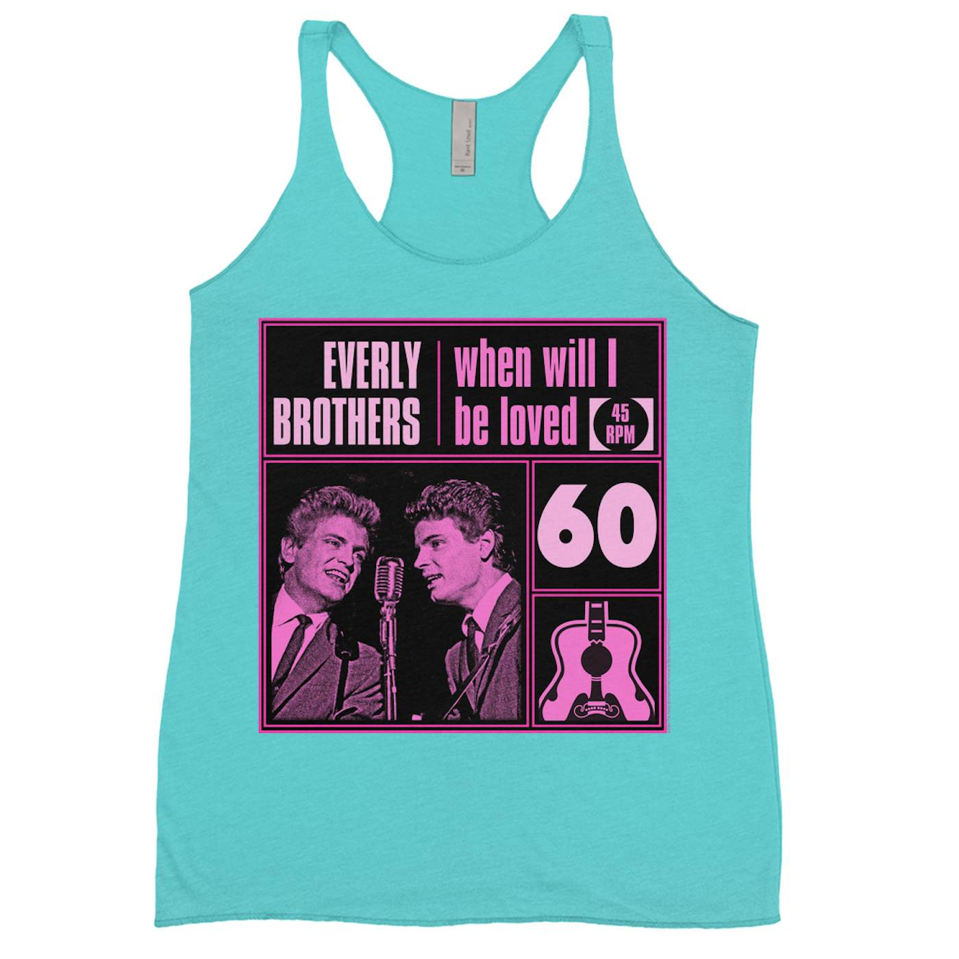 The Everly Brothers Ladies' Tank Top | When Will I Be Loved Pink Black The Everly Brothers Shirt