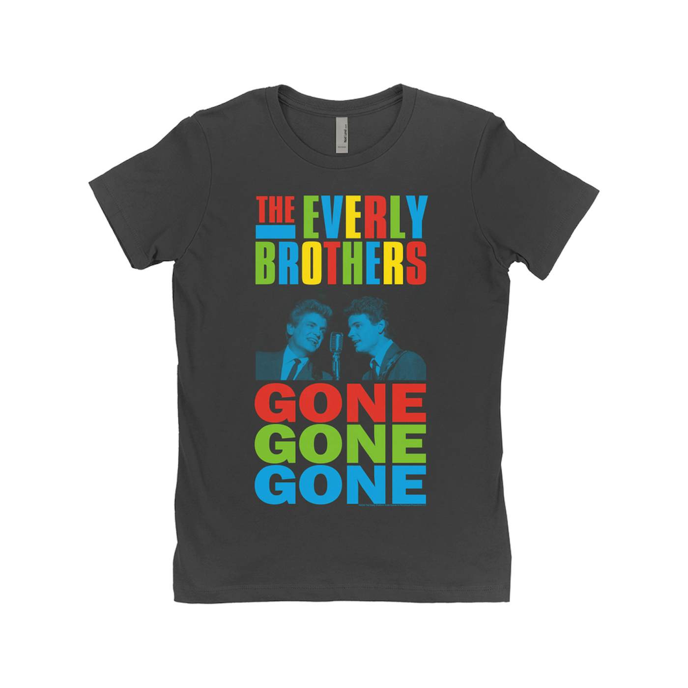 The Everly Brothers Ladies' Boyfriend T-Shirt | Gone, Gone, Gone Colorful The Everly Brothers Shirt