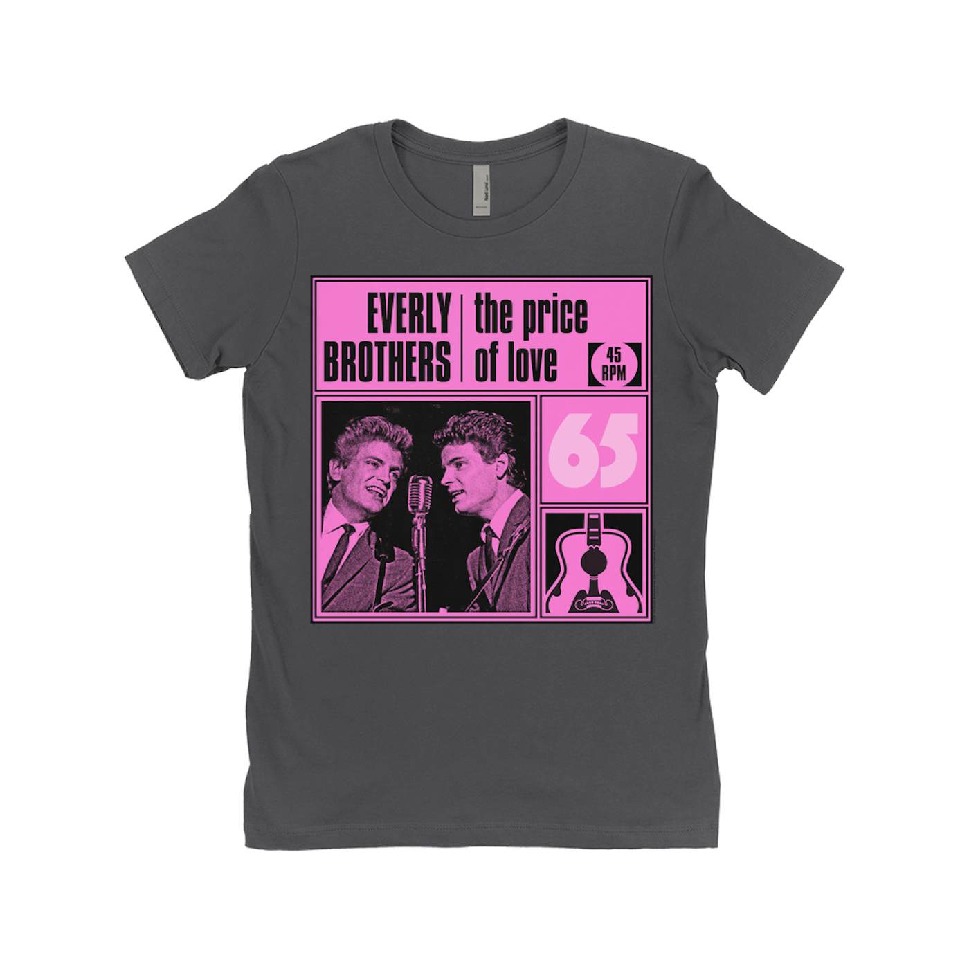 The Everly Brothers Ladies' Boyfriend T-Shirt | The Price Of Love Pink The Everly Brothers Shirt