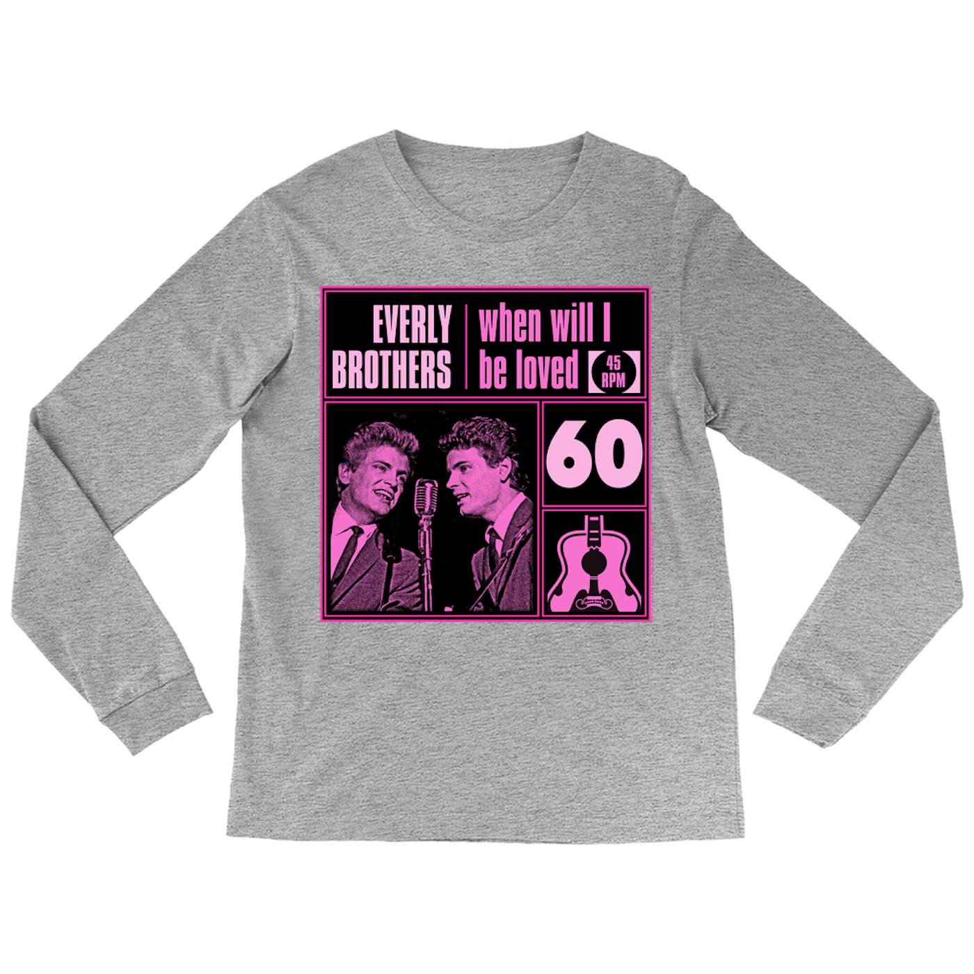 The Everly Brothers Long Sleeve Shirt | When Will I Be Loved Pink Black The Everly Brothers Shirt