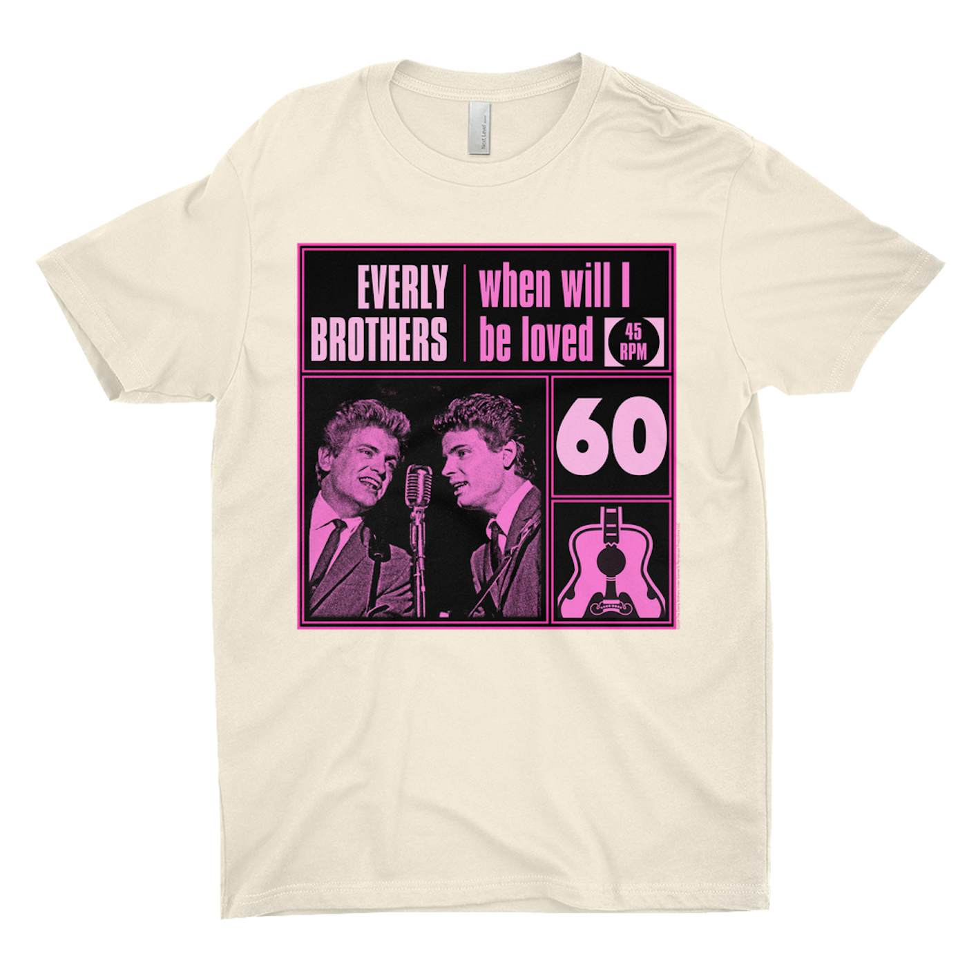 The Everly Brothers T-Shirt | When Will I Be Loved Pink Black The Everly Brothers Shirt