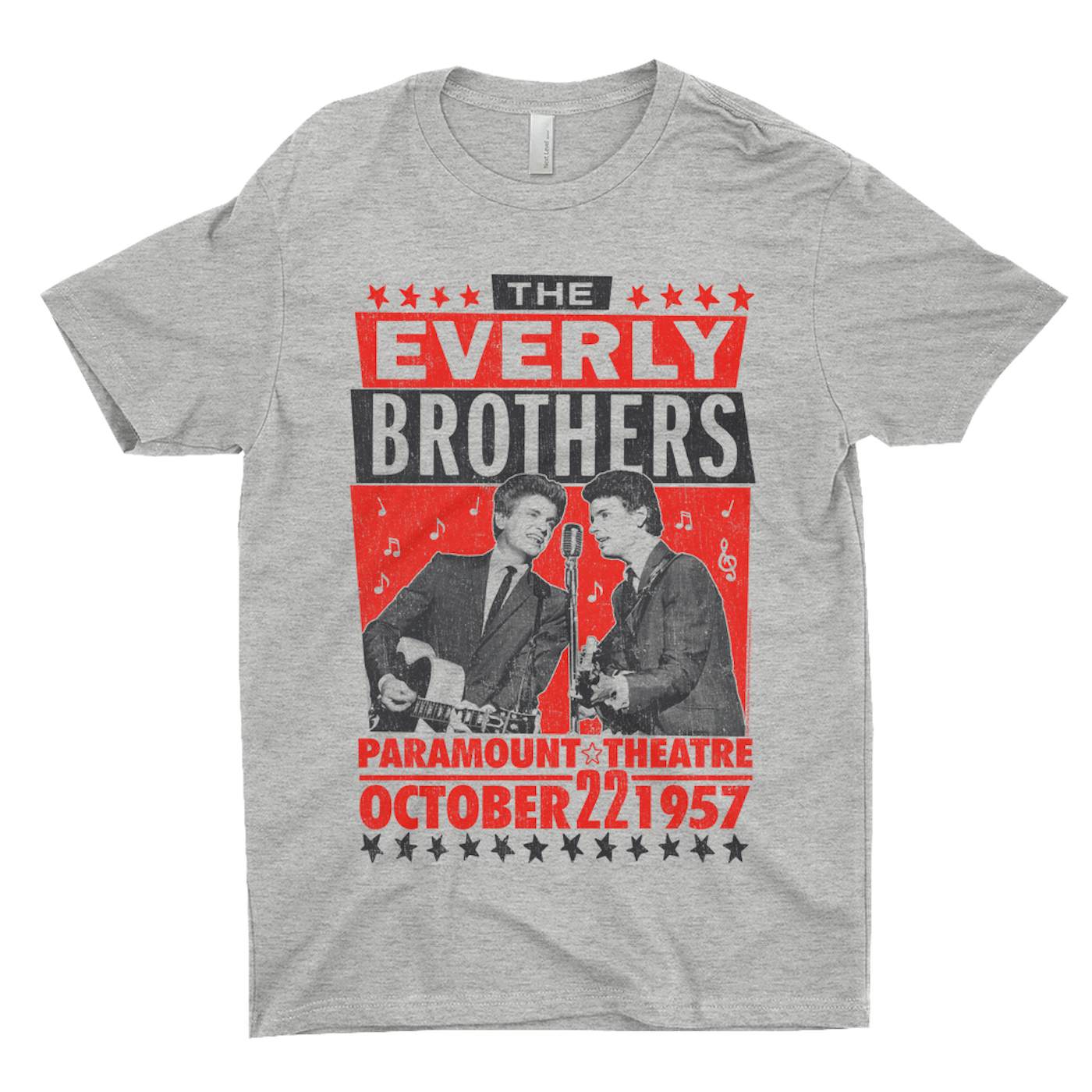 The Everly Brothers T-Shirt | Paramount Theatre Live Show Distressed  (Merchbar Exclusive) Shirt $35.00$24.95