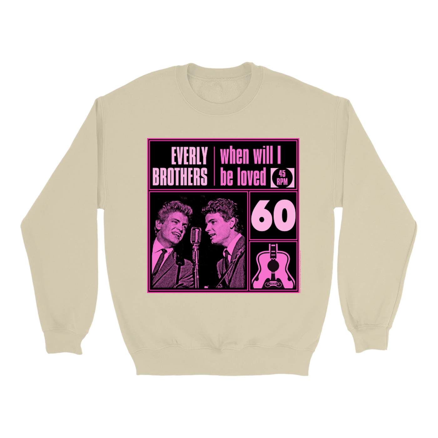 The Everly Brothers Sweatshirt | When Will I Be Loved Pink Black The Everly Brothers Sweatshirt