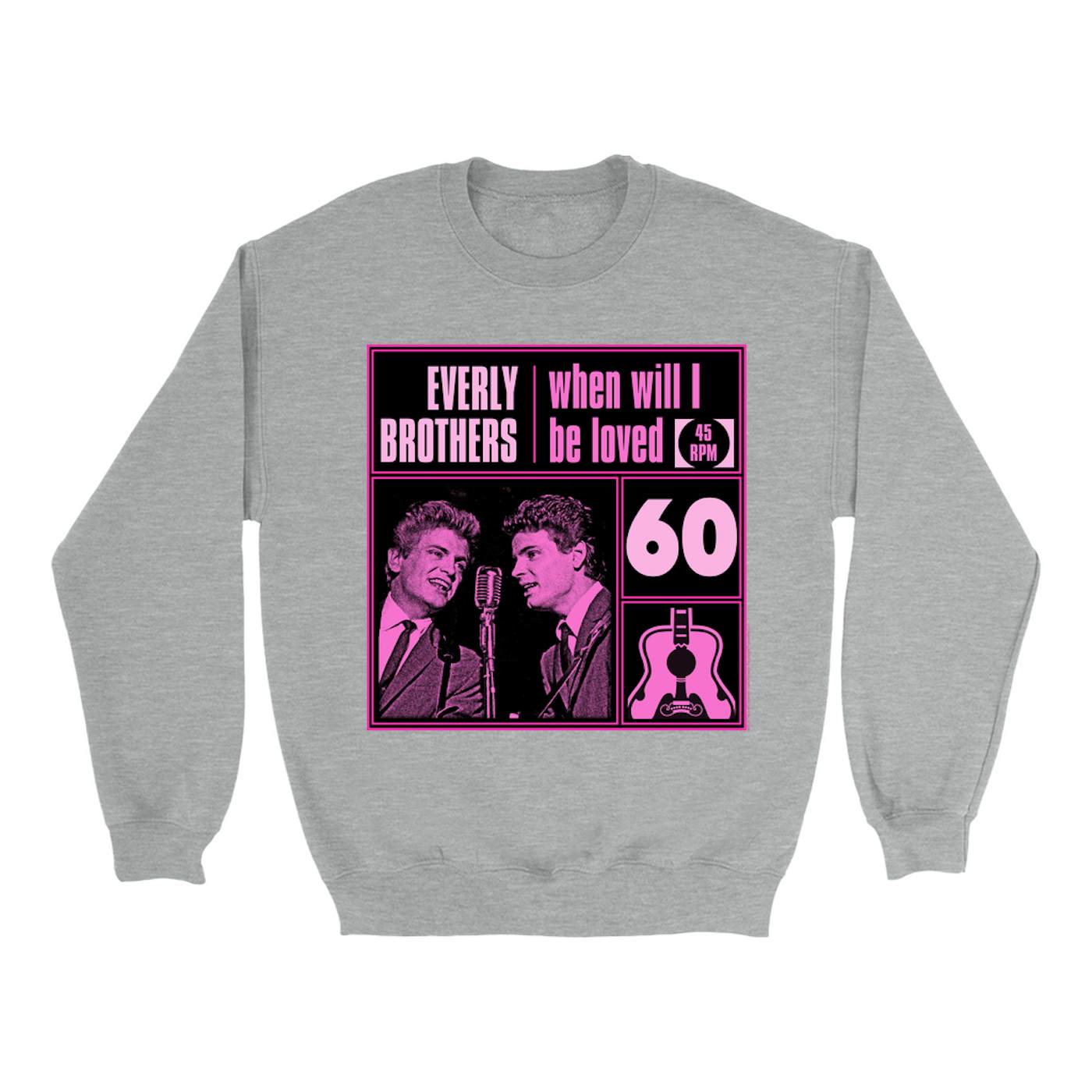 The Everly Brothers Sweatshirt | When Will I Be Loved Pink Black The Everly Brothers Sweatshirt