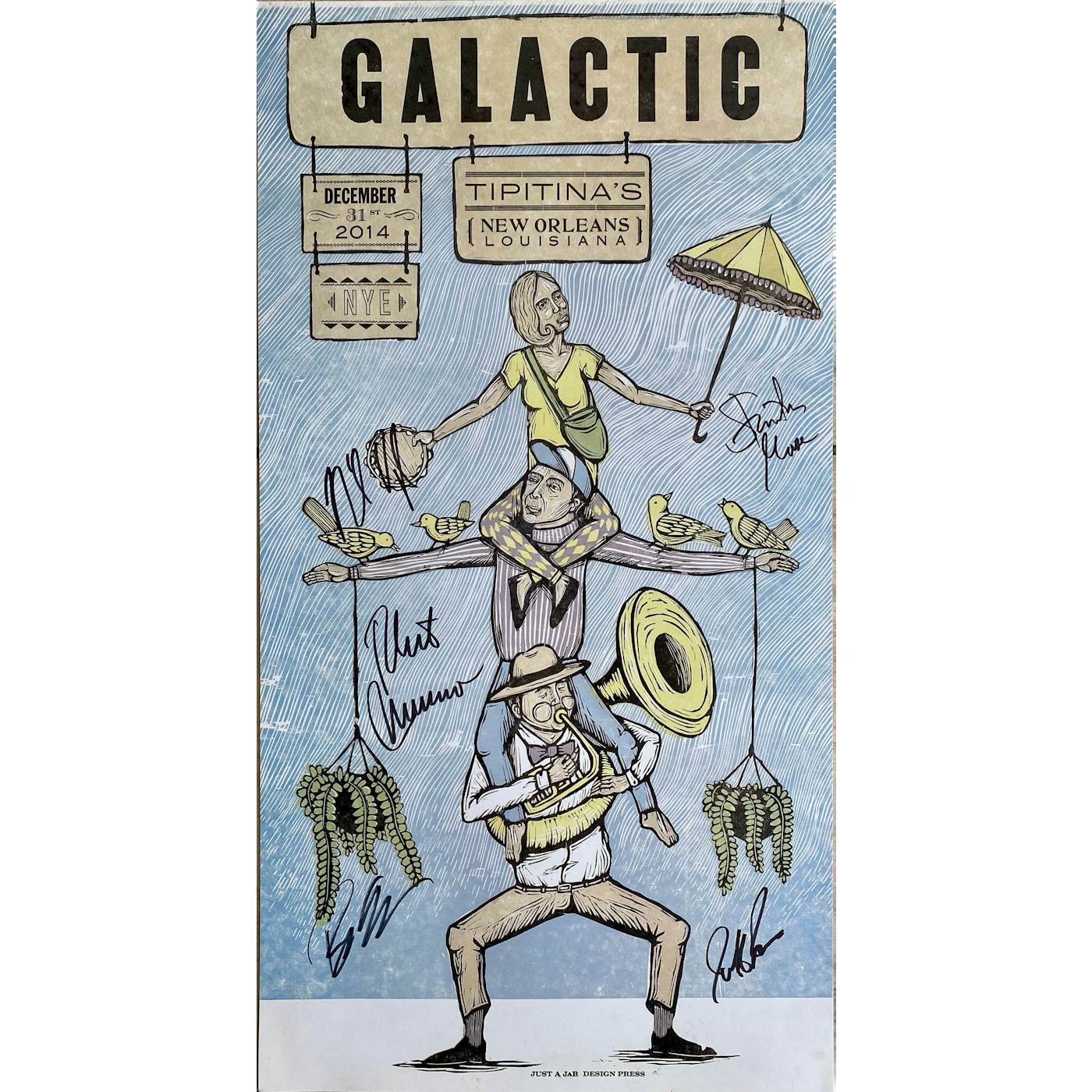 Galactic NYE 2014 Poster - SIGNED