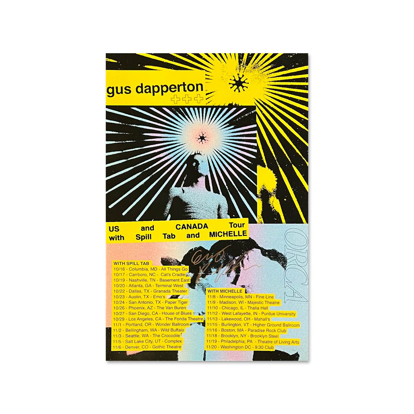 Gus Dapperton Orca 2021 US & Canada Tour Poster